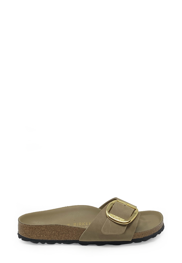 Madrid Big Buckle Pantolette | Tabacco Brown Oiled