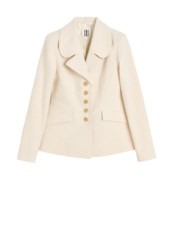 Adrienna Fitted Blazer | Pearl