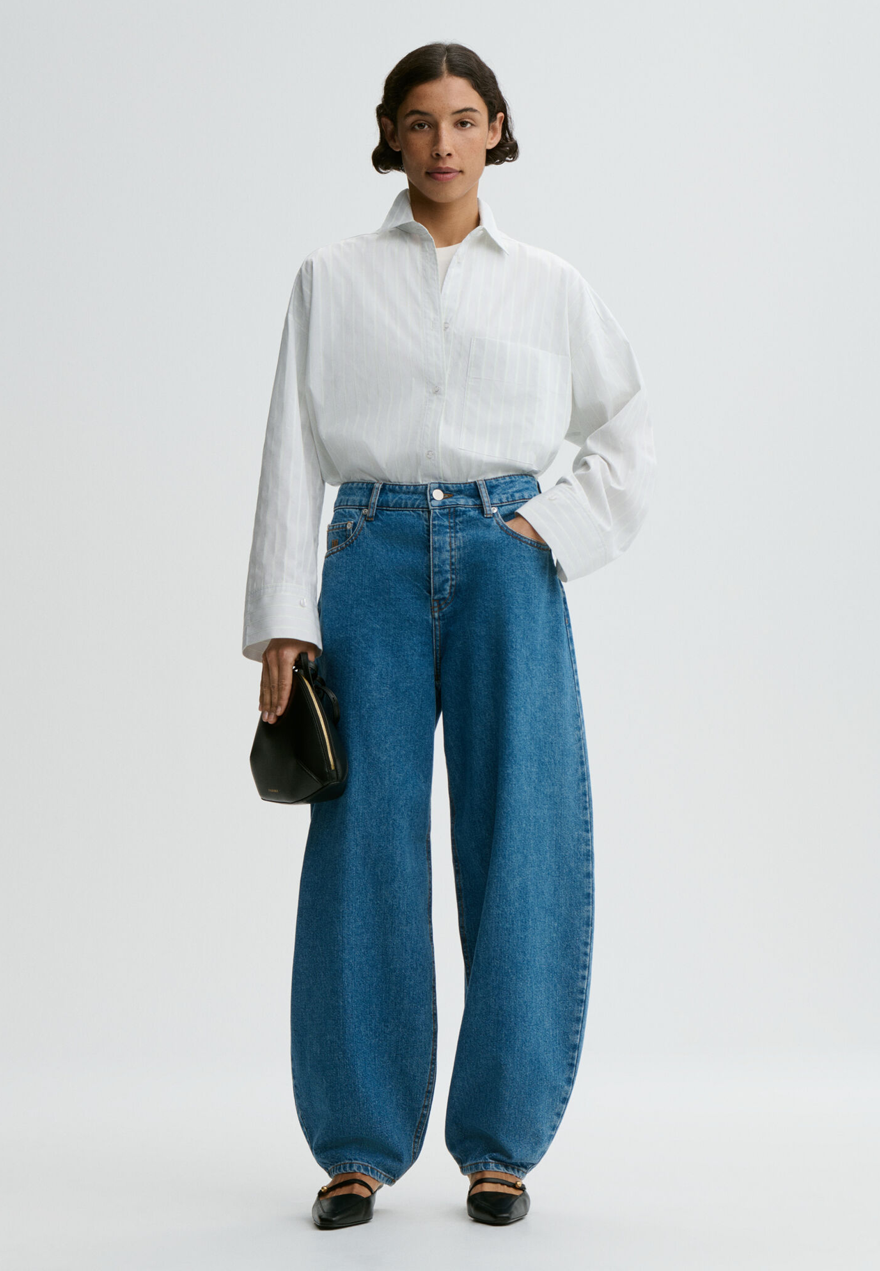 Dallas Barrel Fit Jeans | Mid Denim Blue