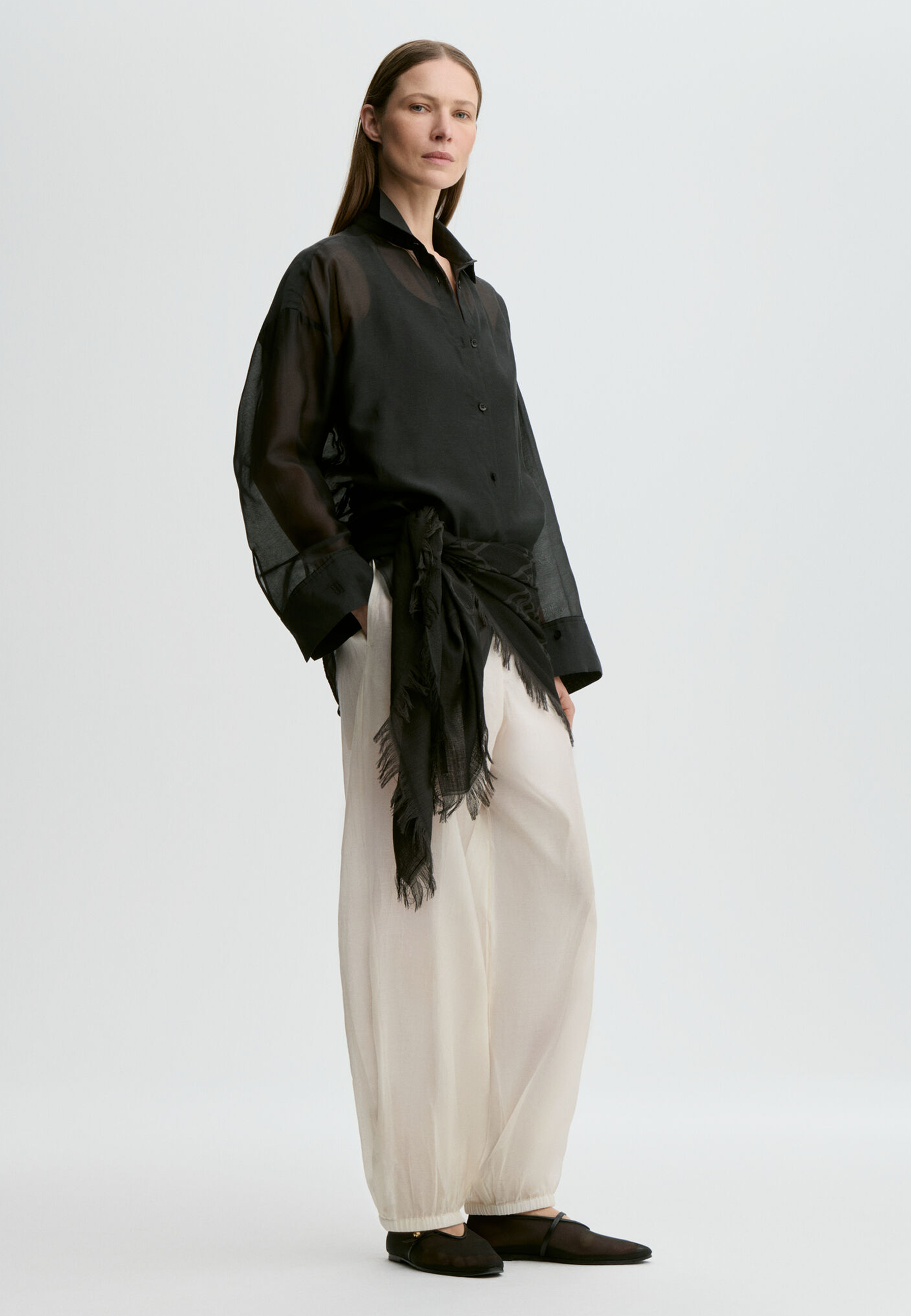 Derris Bluse | Soft Organza Black