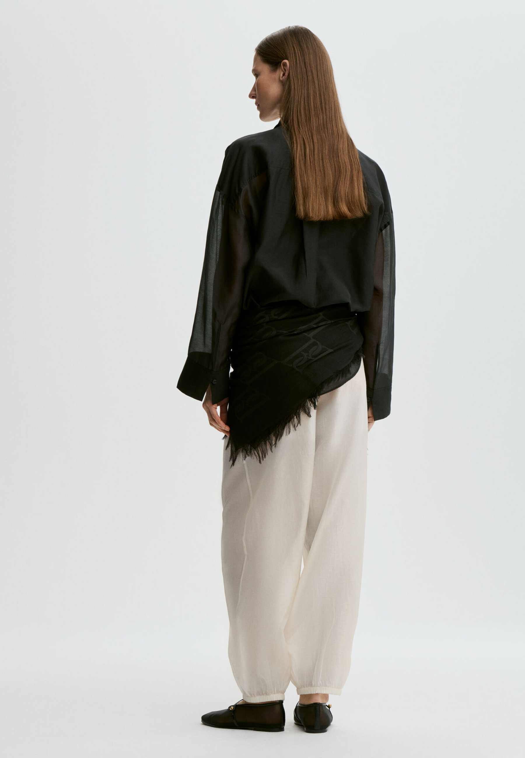 Derris Bluse | Soft Organza Black