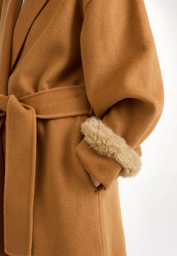 Elbie Fake Fur Scrunchies | Tannin