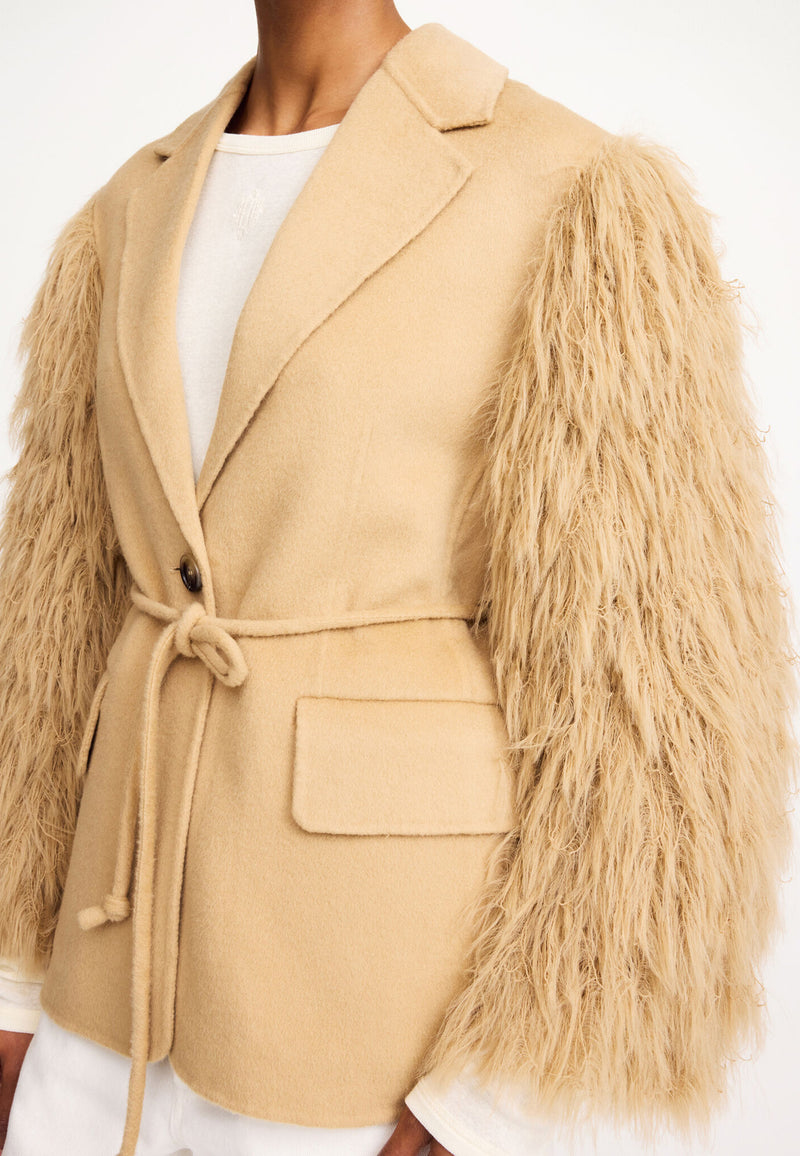 Manteau Fransenjacke | Dark Sand