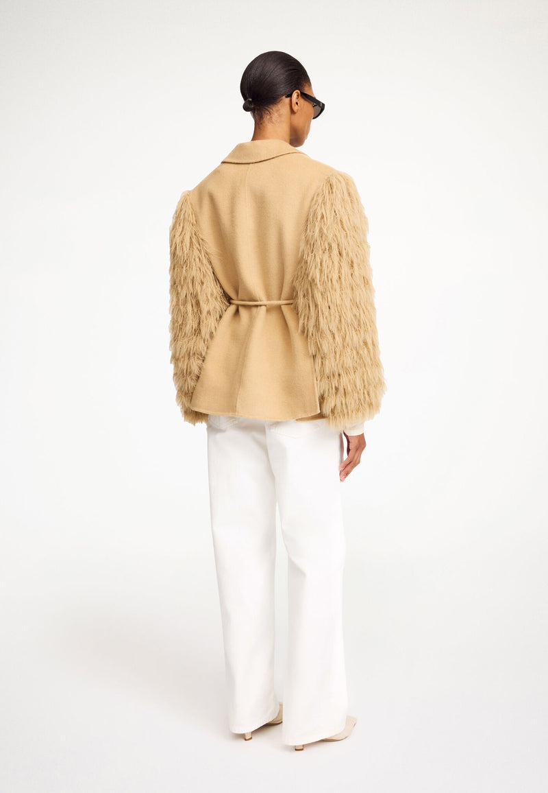 Manteau Fransenjacke | Dark Sand