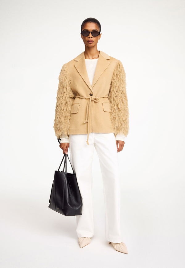 Manteau Fransenjacke | Dark Sand