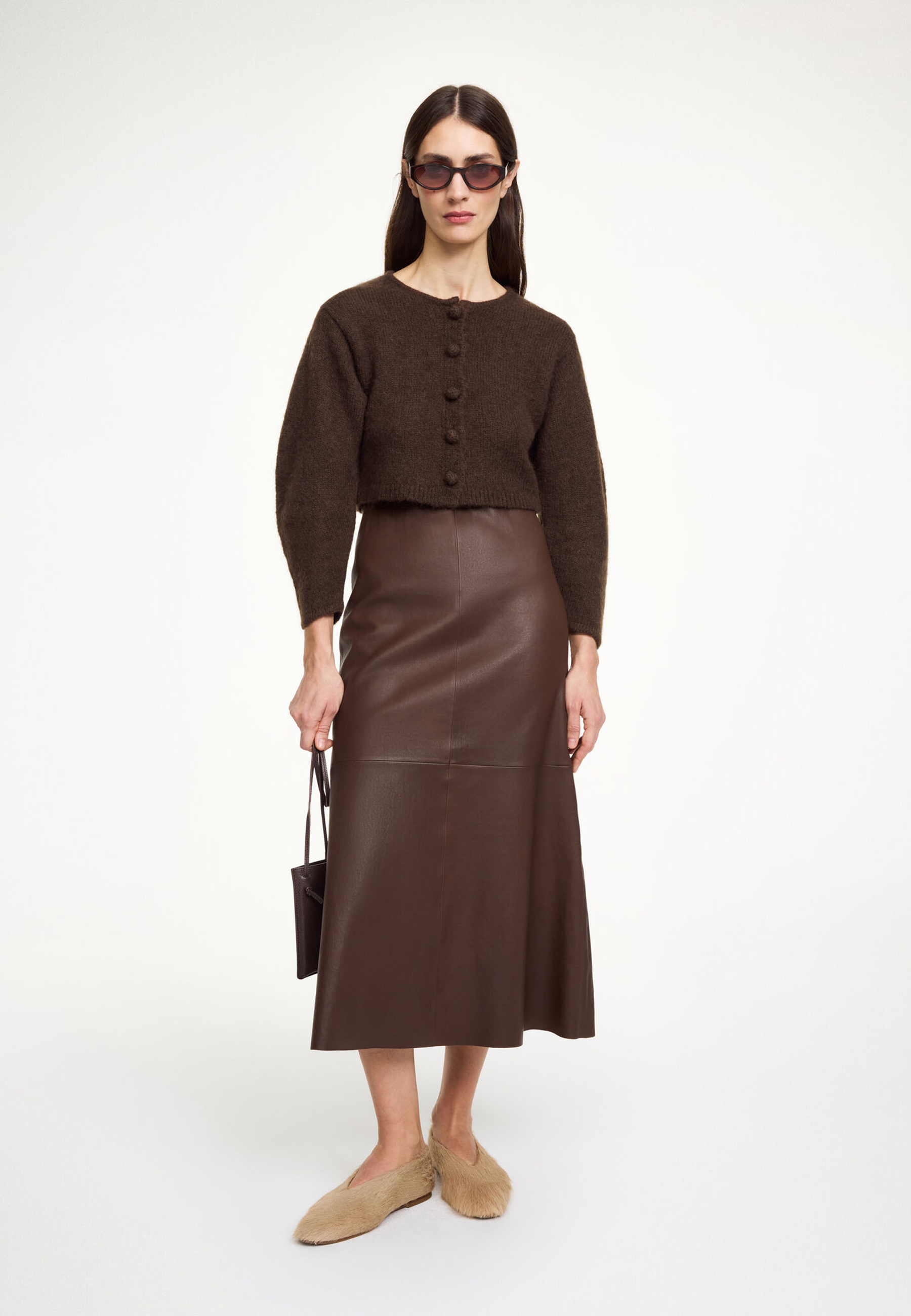 Zharea Cardigan | Dark Mahogany