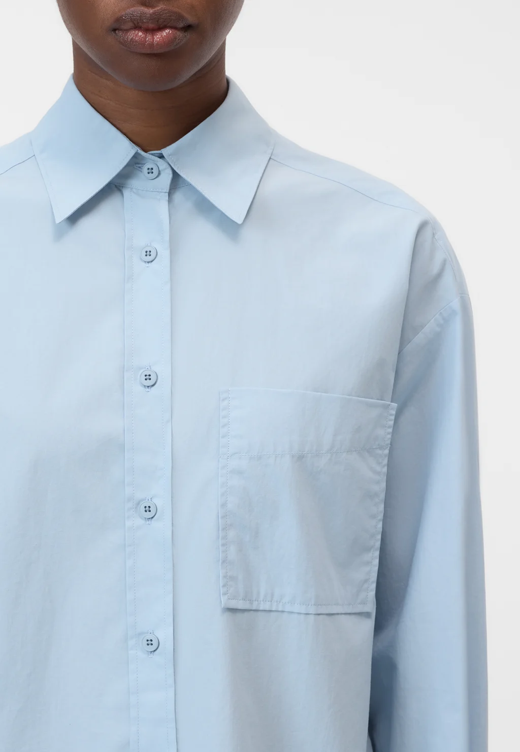 C94240 Oversized Bluse | Dove Blue