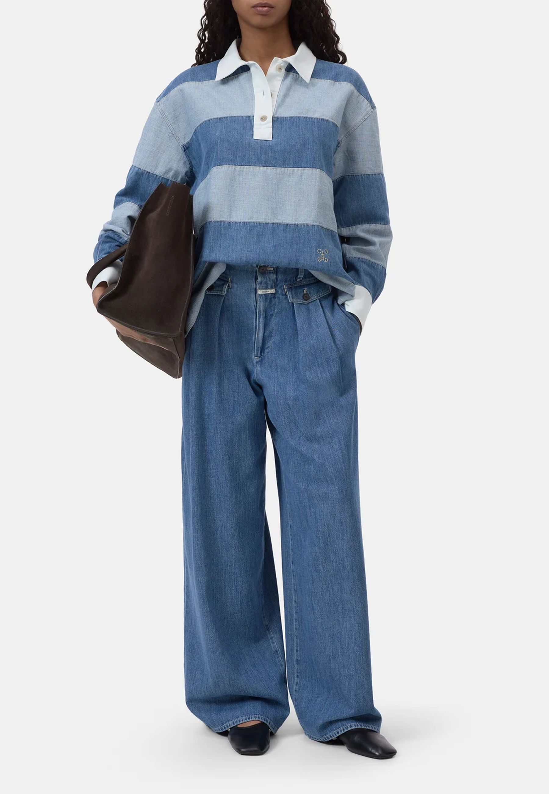 C94350 Striped Rugby Poloshirt | Light Blue