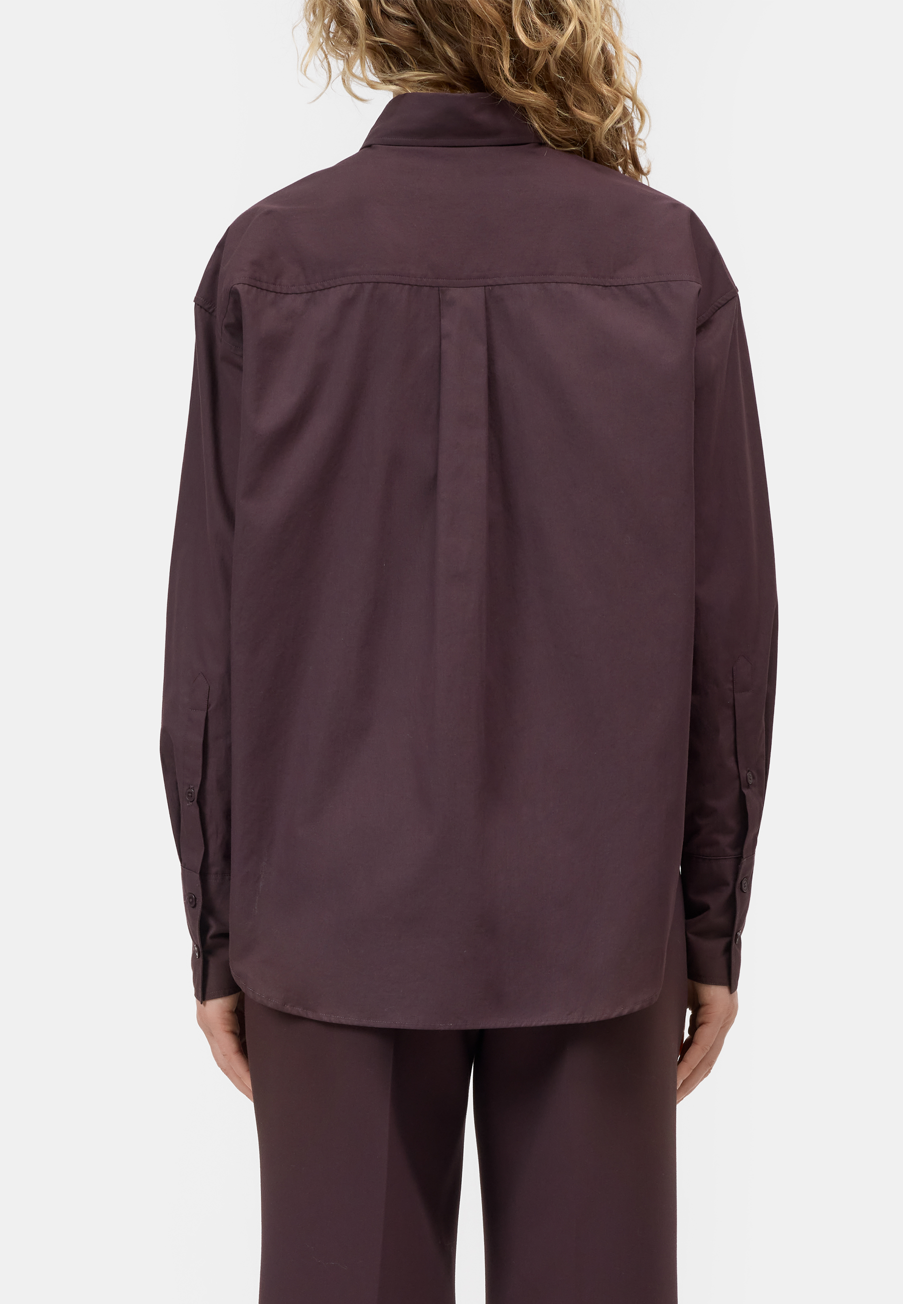 C94576 Wickelbluse | Cinder Brown