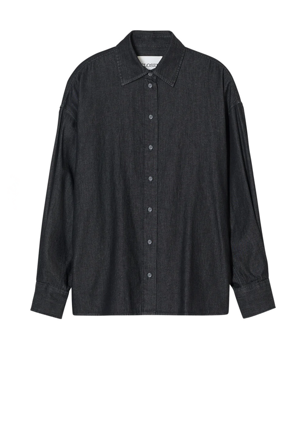 C94619 Denim Bluse | Mid Grey Melange