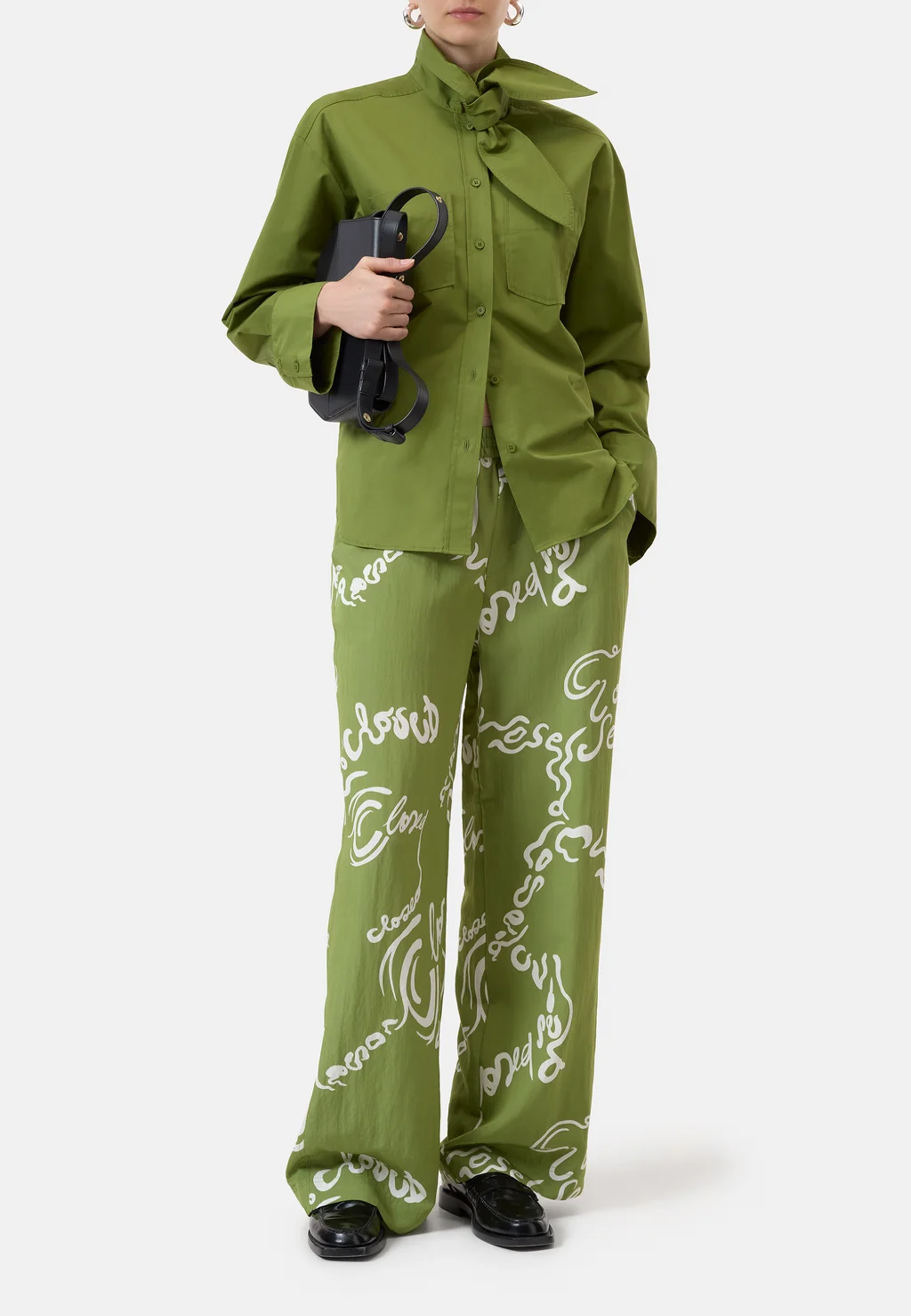 C94789 Scarf blouse | Pistacchio Green