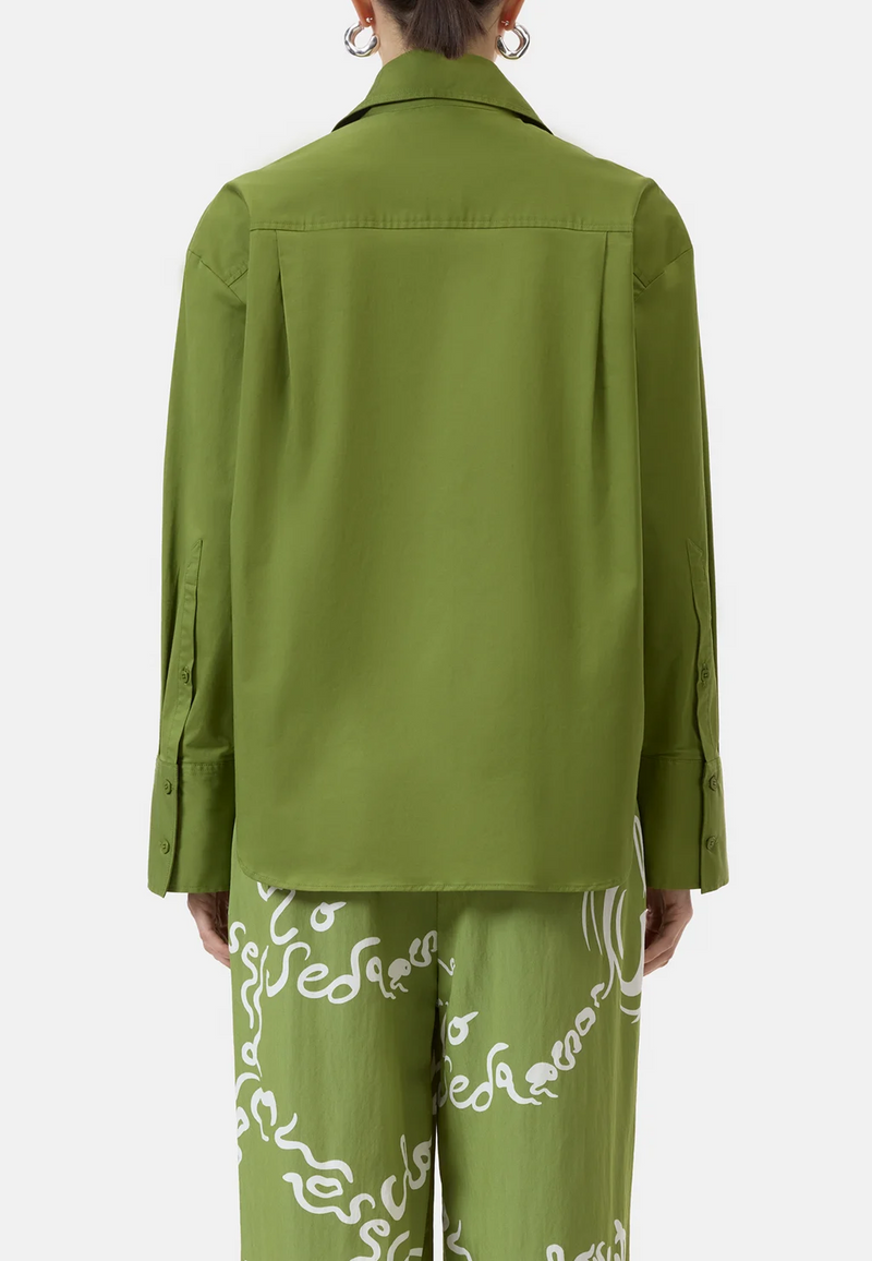C94789 Scarf Bluse | Pistacchio Green