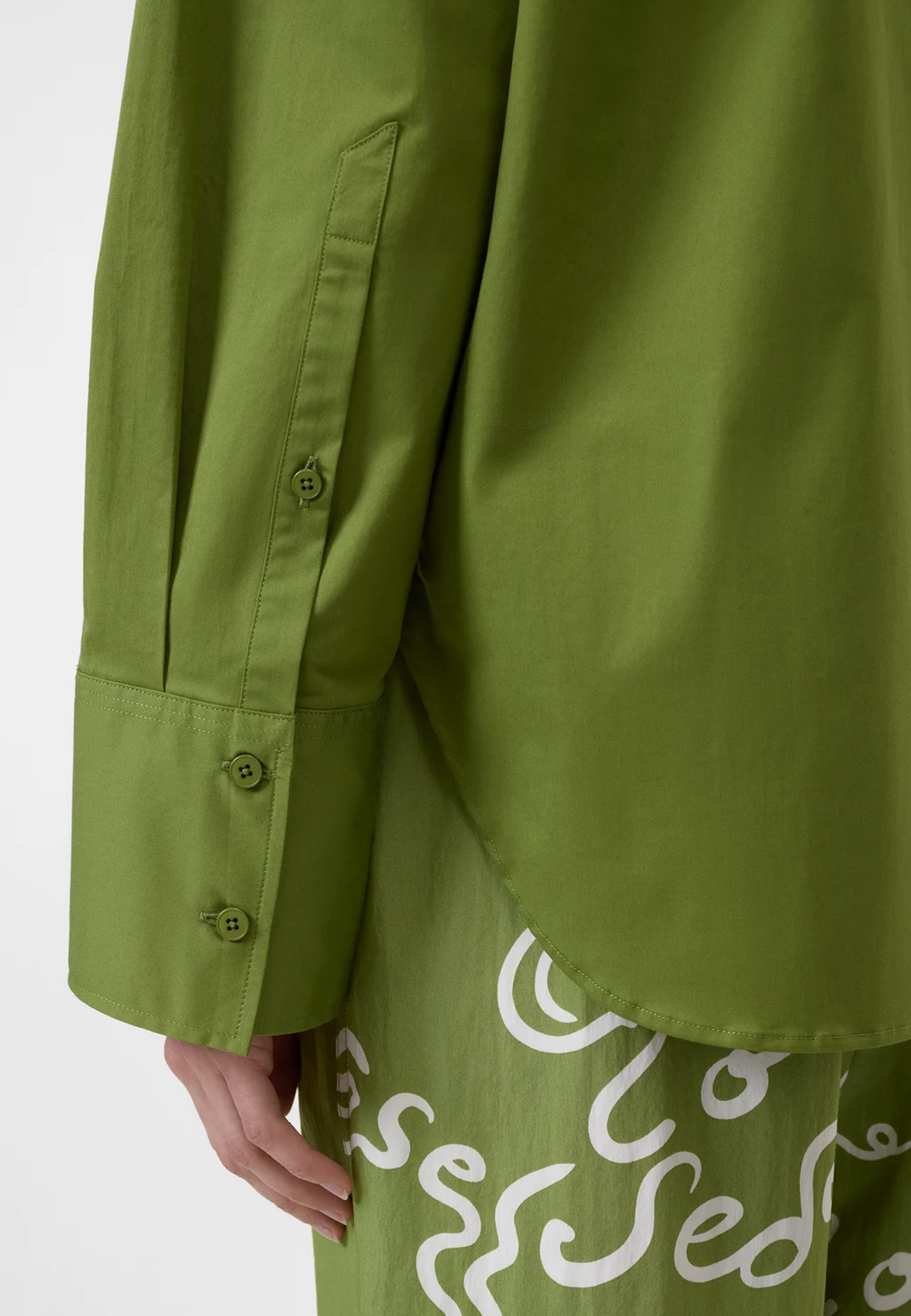 C94789 Scarf blouse | Pistacchio Green