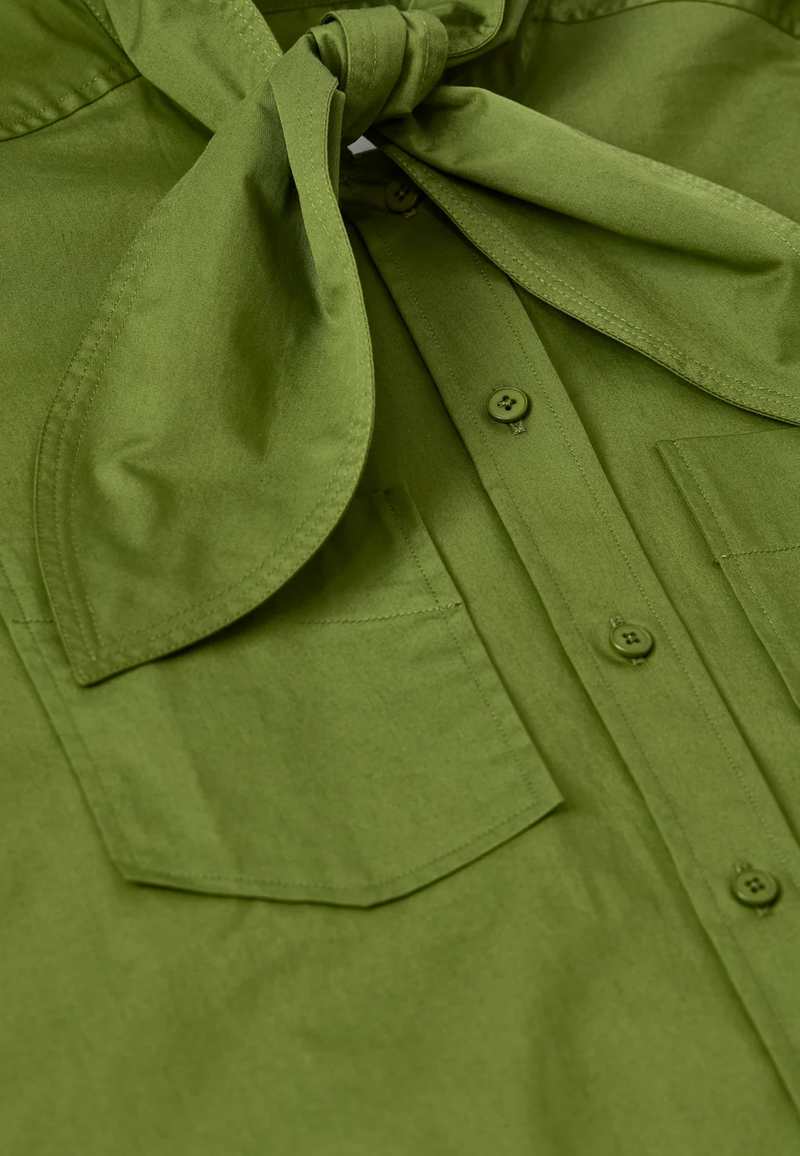 C94789 Scarf Bluse | Pistacchio Green