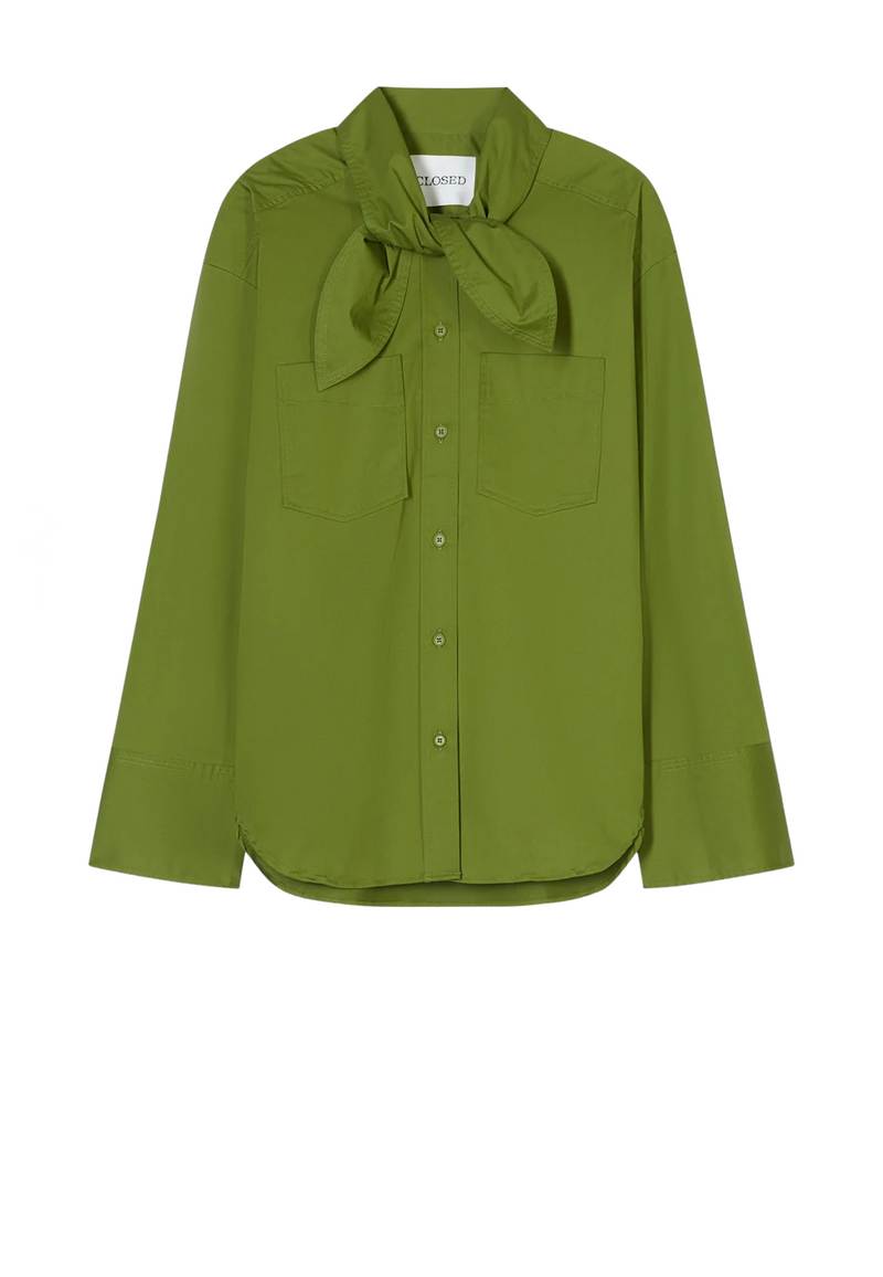 C94789 Scarf Bluse | Pistacchio Green