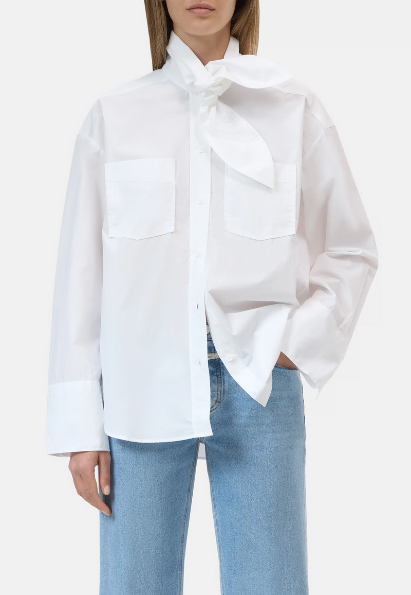 C94789 Scarf Bluse | White