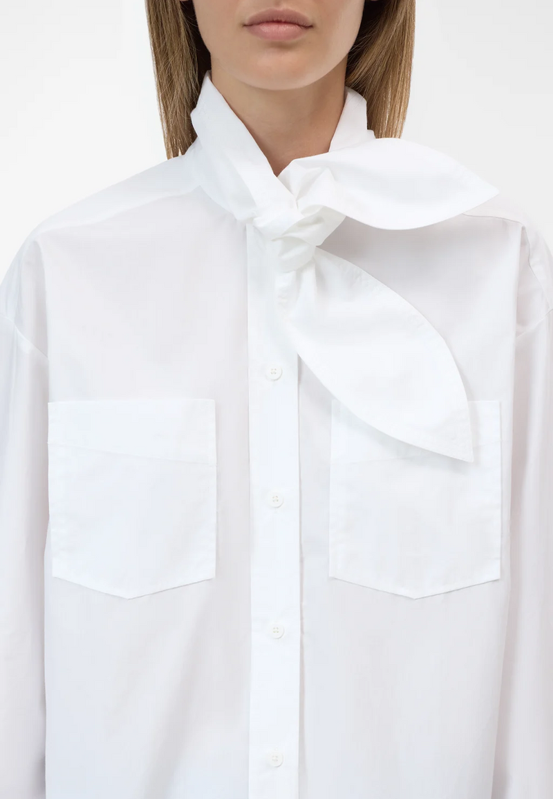 C94789 Scarf Bluse | White