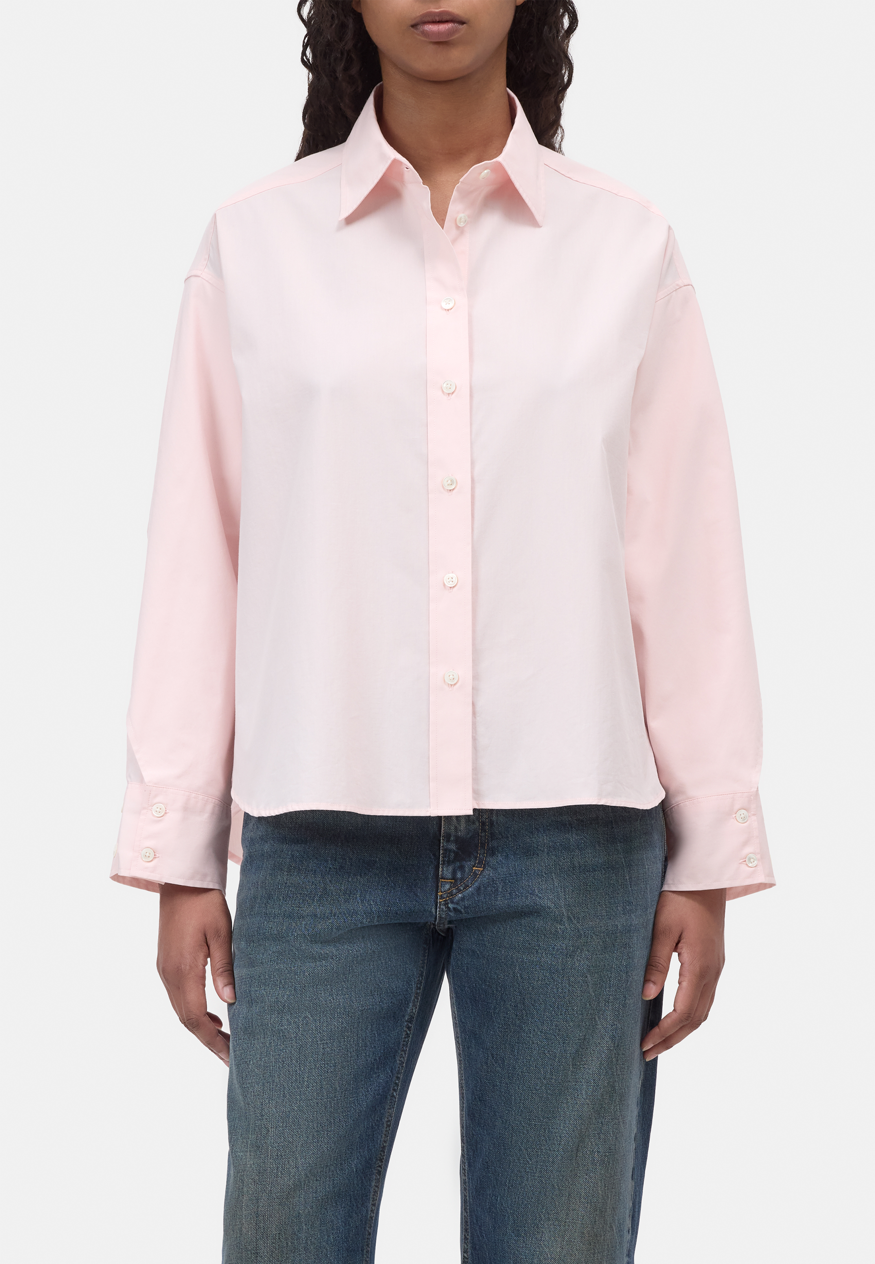 C94900 Overlay Detail Bluse | Rosewater Pink