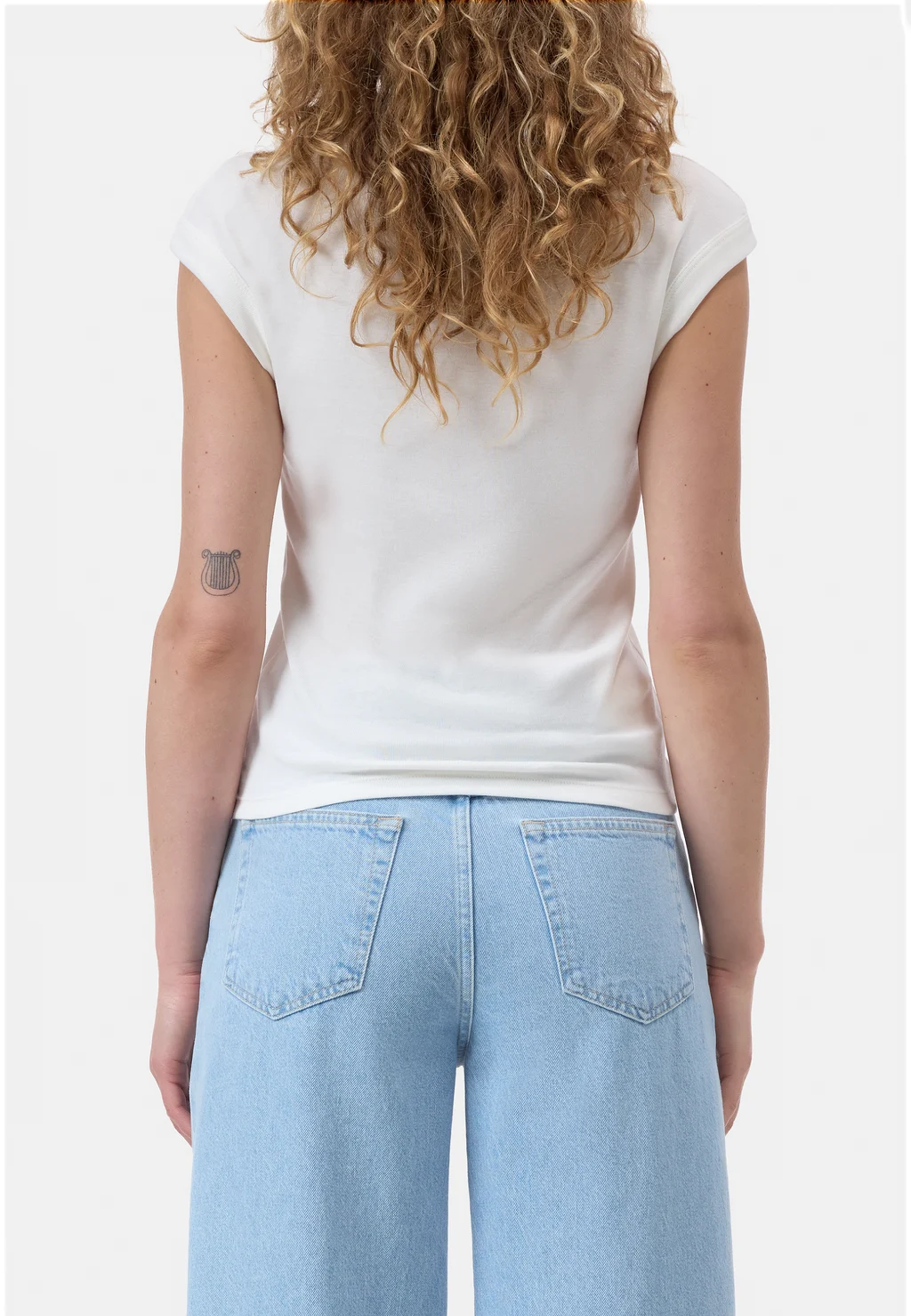 C95003 Cap Sleeve T-Shirt | Ivory