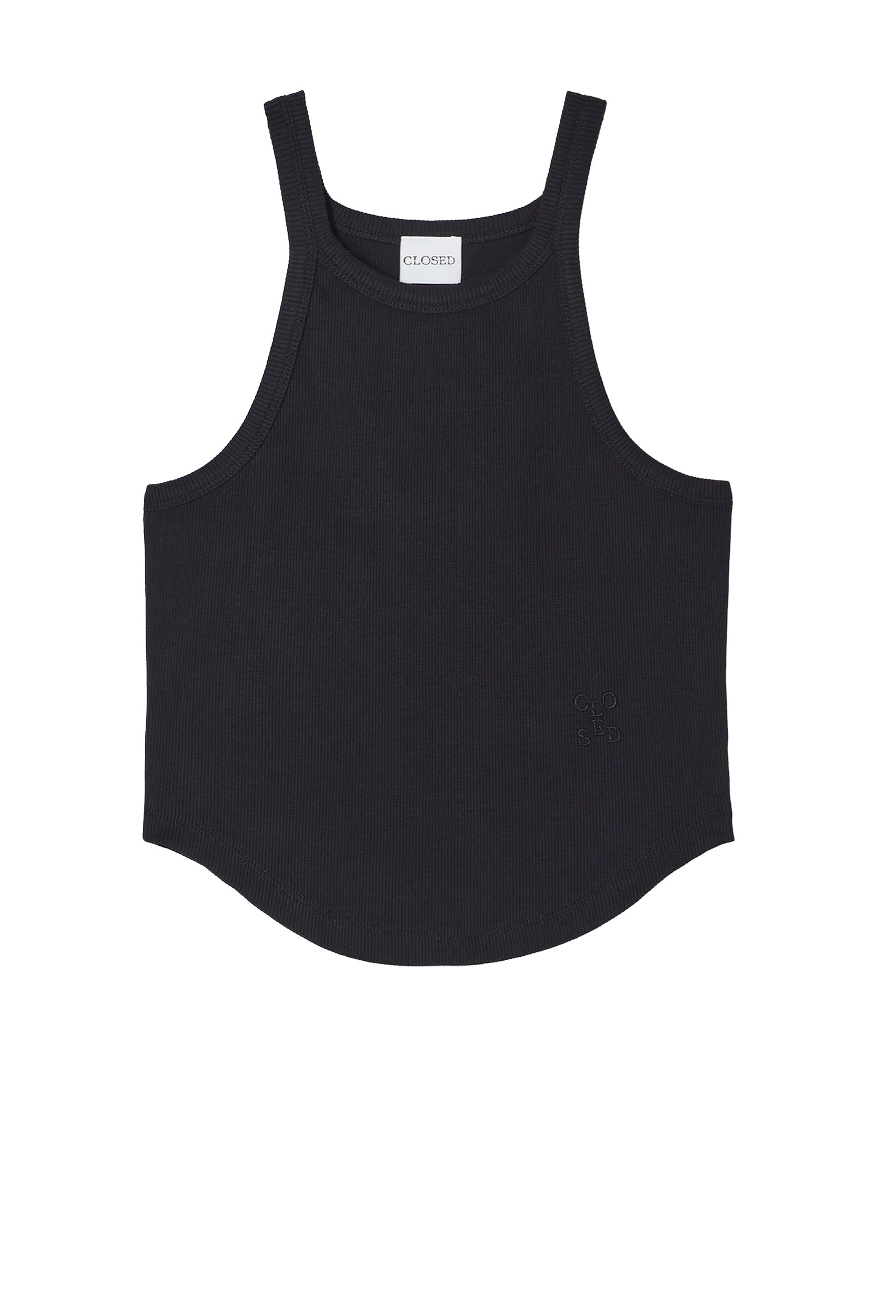 C95008 Curved Hem Top | Black