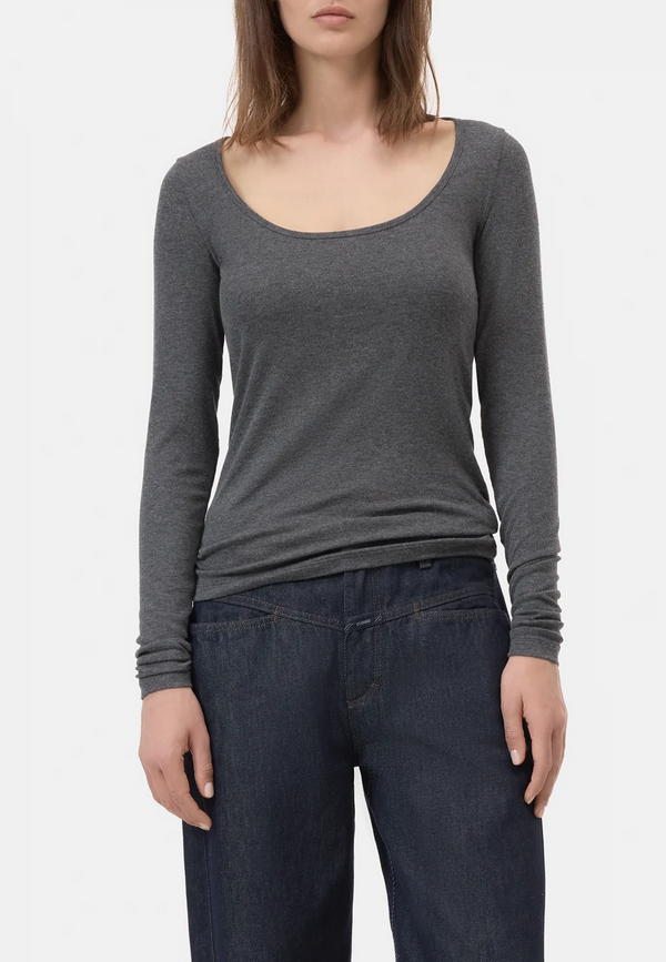C95366 Ripped Longsleeve | Dark Grey Melange