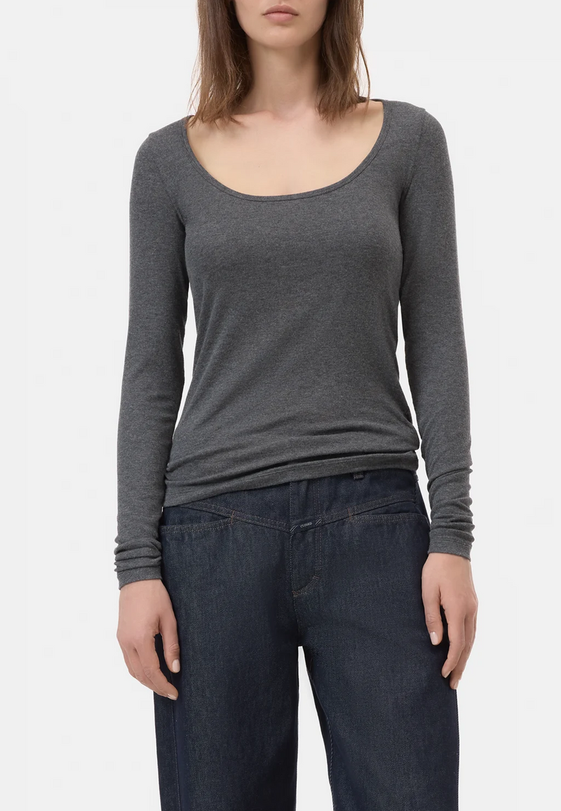 C95366 Ripped Longsleeve | Dark Grey Melange