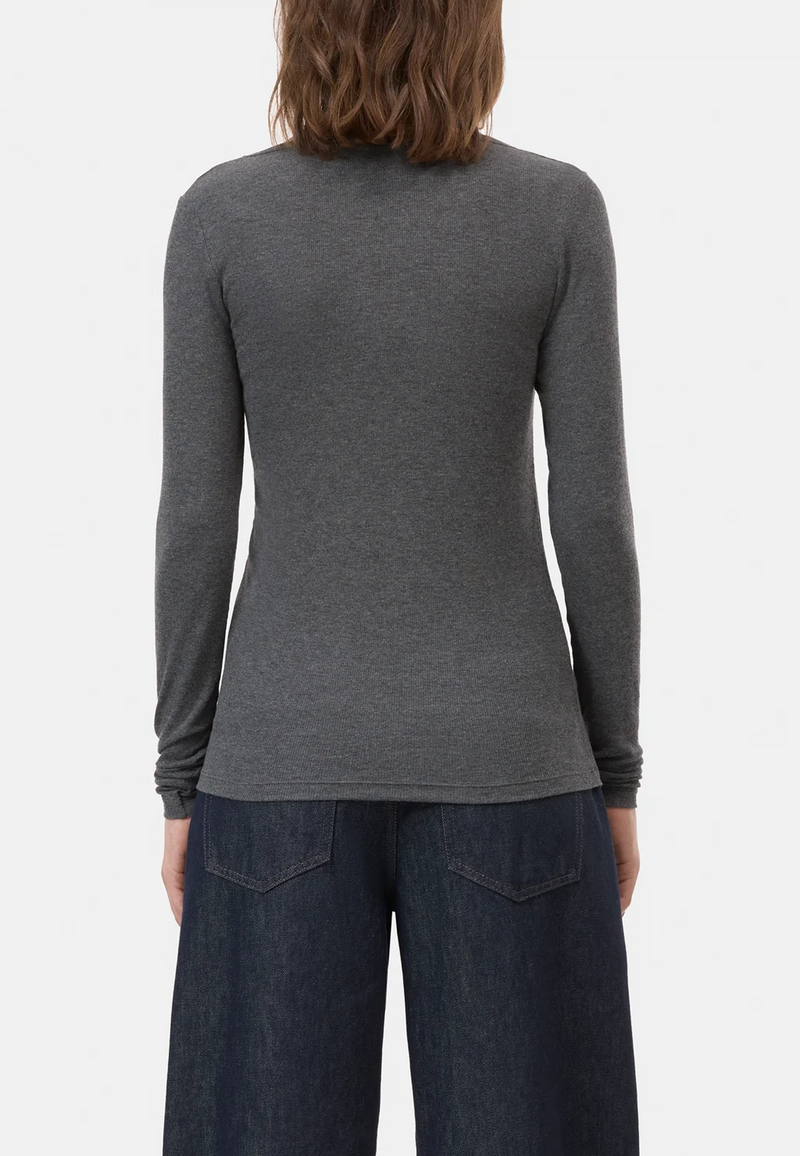 C95366 Ripped Longsleeve | Dark Grey Melange