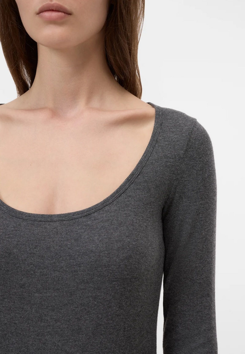 C95366 Ripped Longsleeve | Dark Grey Melange