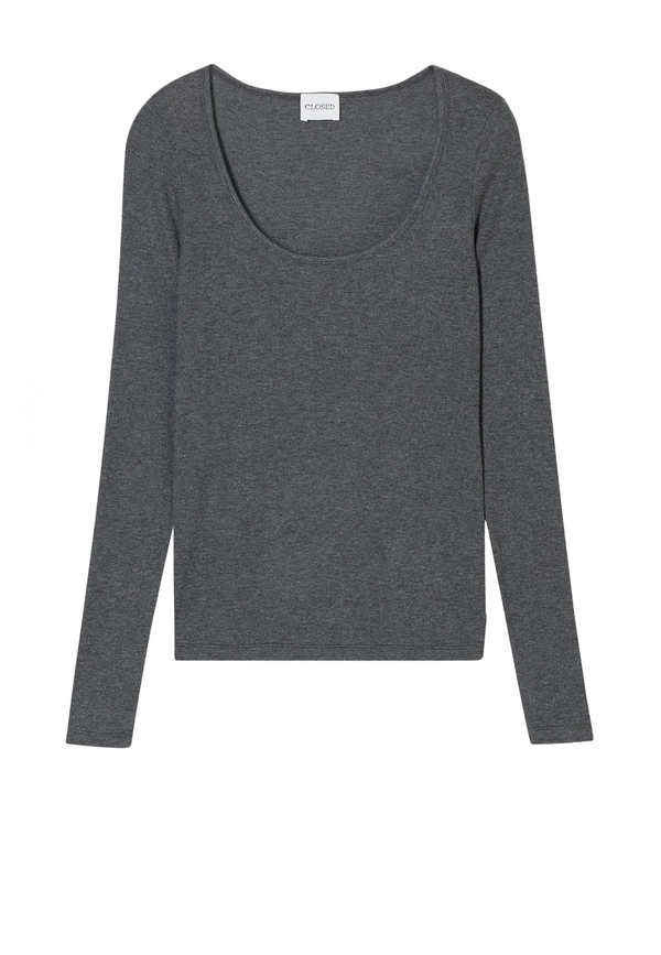 C95366 Ripped Longsleeve | Dark Grey Melange