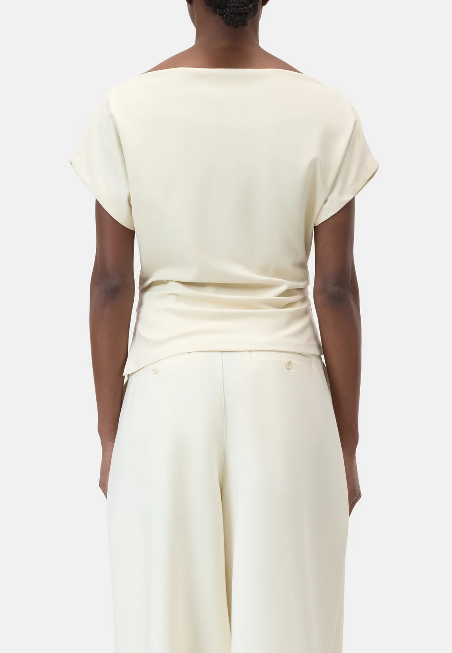 C95397 T-shirt med bare skuldre | Witherite Beige