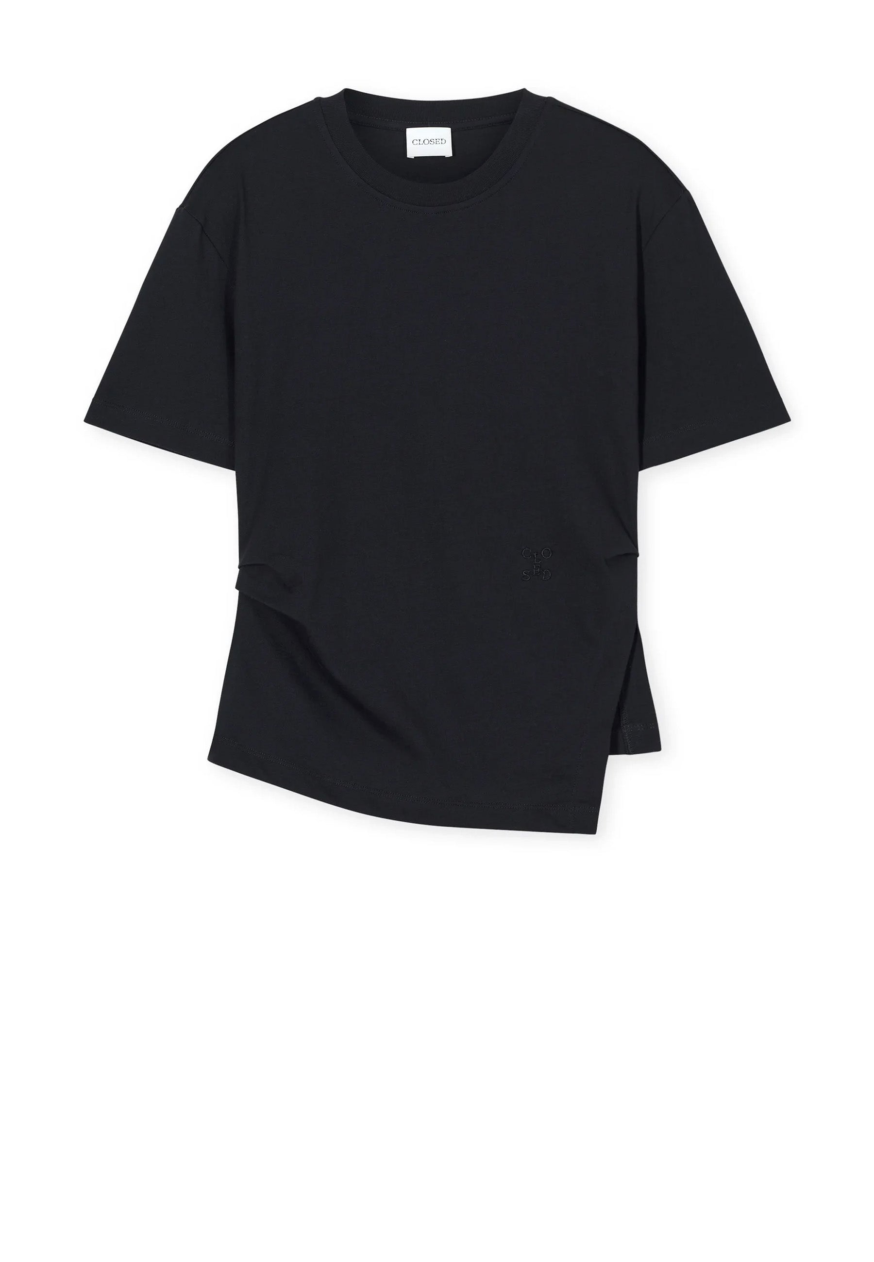 C95633 Draped T-Shirt | Black