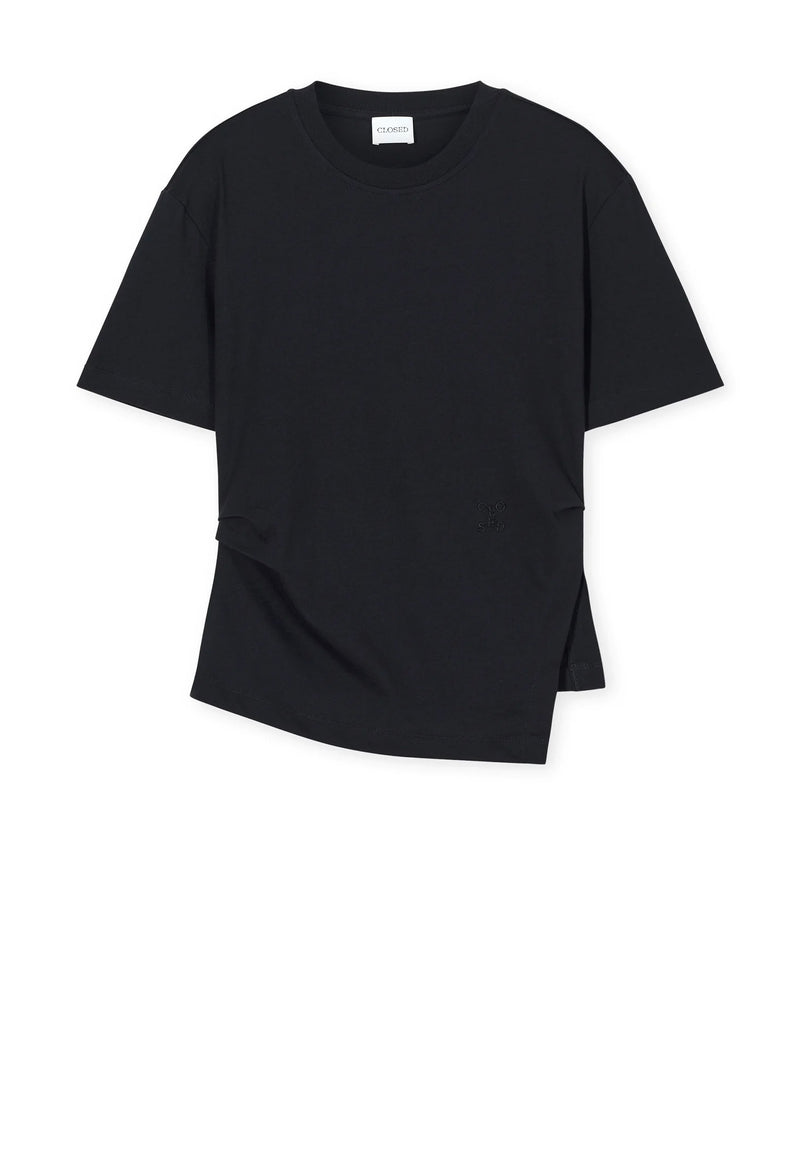 C95633 Draped T-Shirt | Black