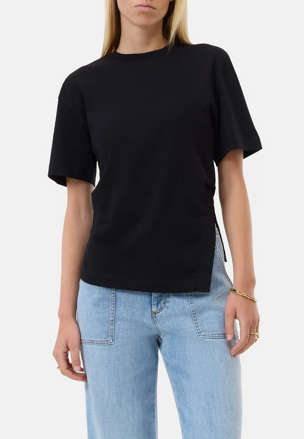 C95633 Draped T-Shirt | Black