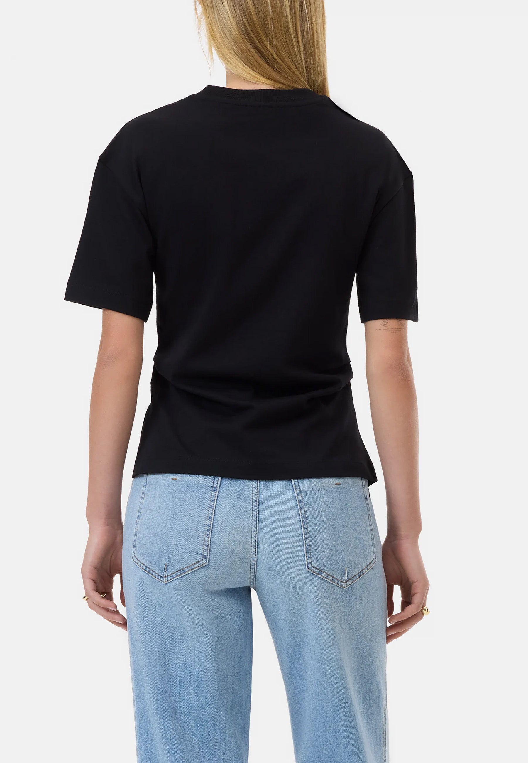 C95633 Draped T-Shirt | Black