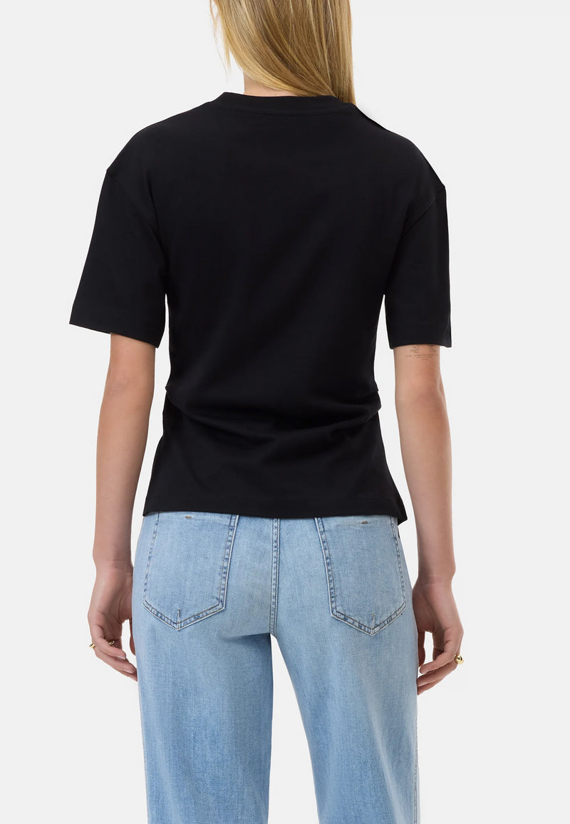 C95633 Draped T-Shirt | Black
