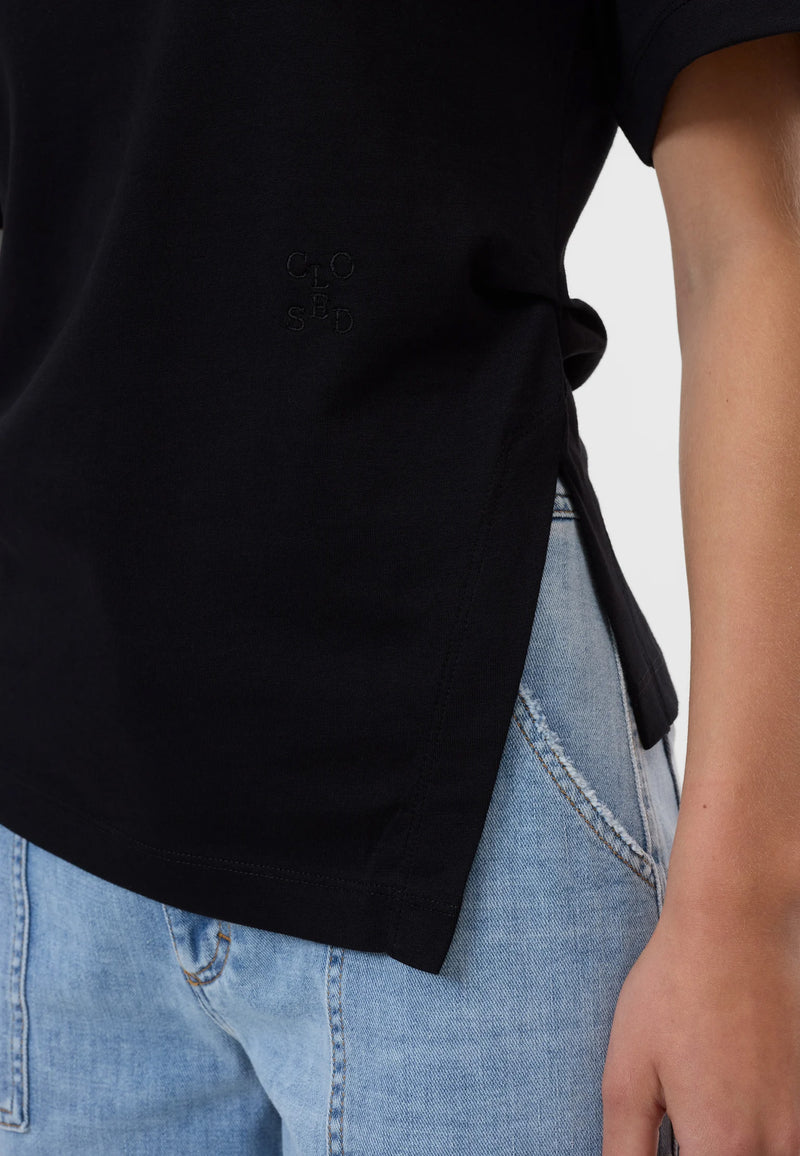 C95633 Draped T-Shirt | Black