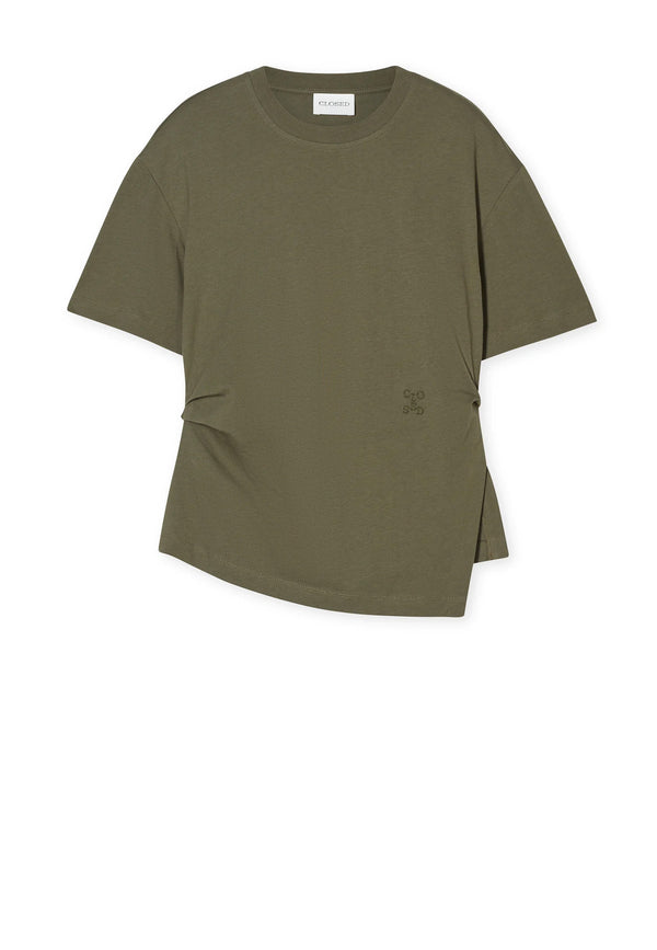 C95633 Draped T-Shirt | Forest