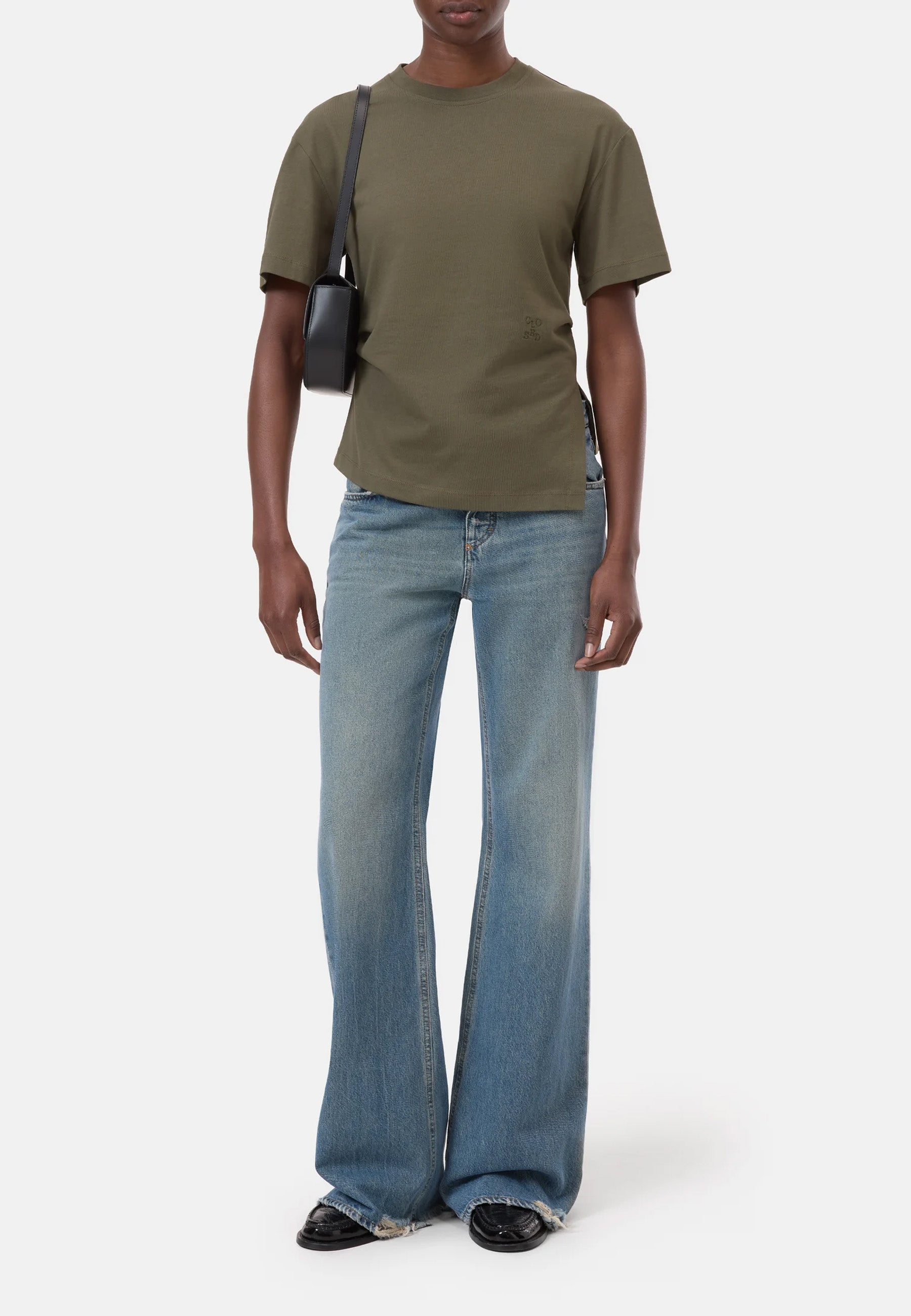 C95633 Draped T-Shirt | Forest