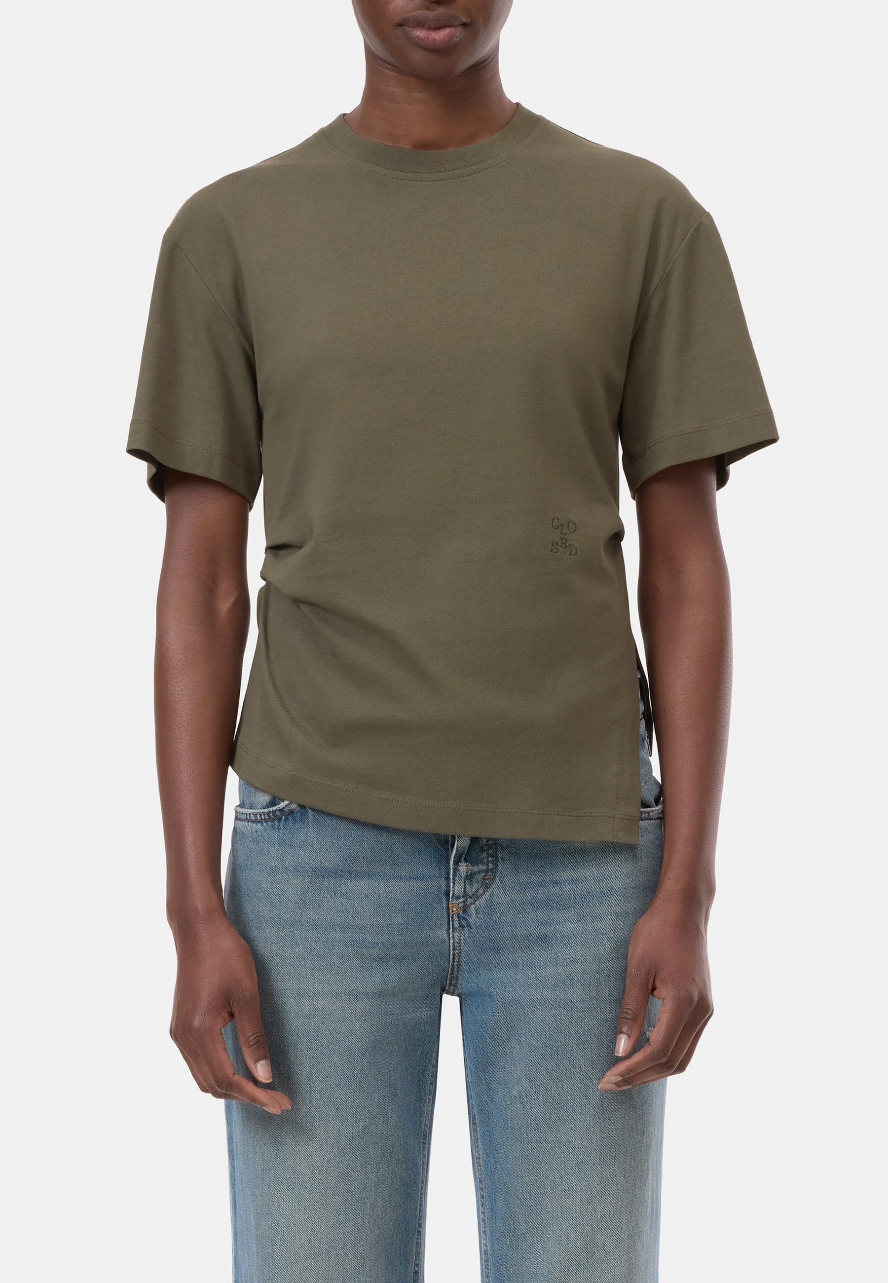 C95633 Draped T-Shirt | Forest