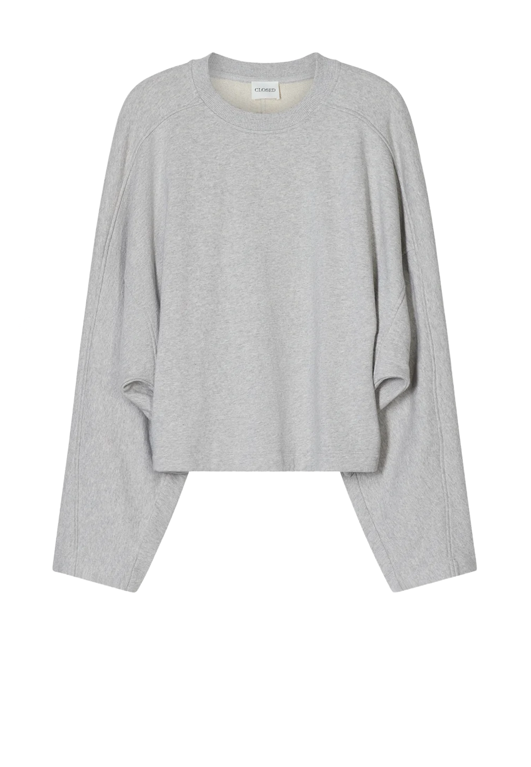 C95761 Rynket Sweatshirt | Lysegrå Melange