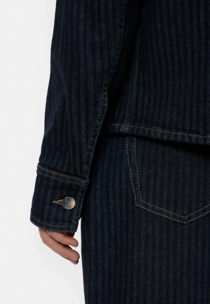 C97352 Slim Jeansjacke | Dark Blue