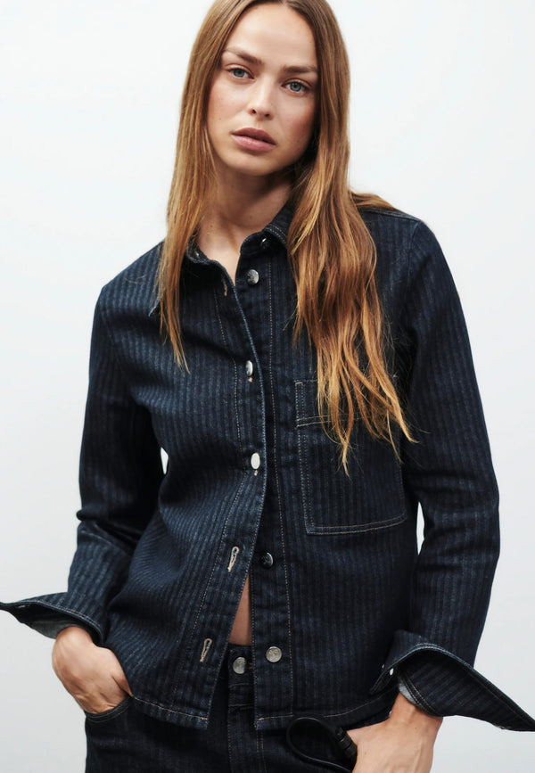 C97352 Slim Jeansjacke | Dark Blue