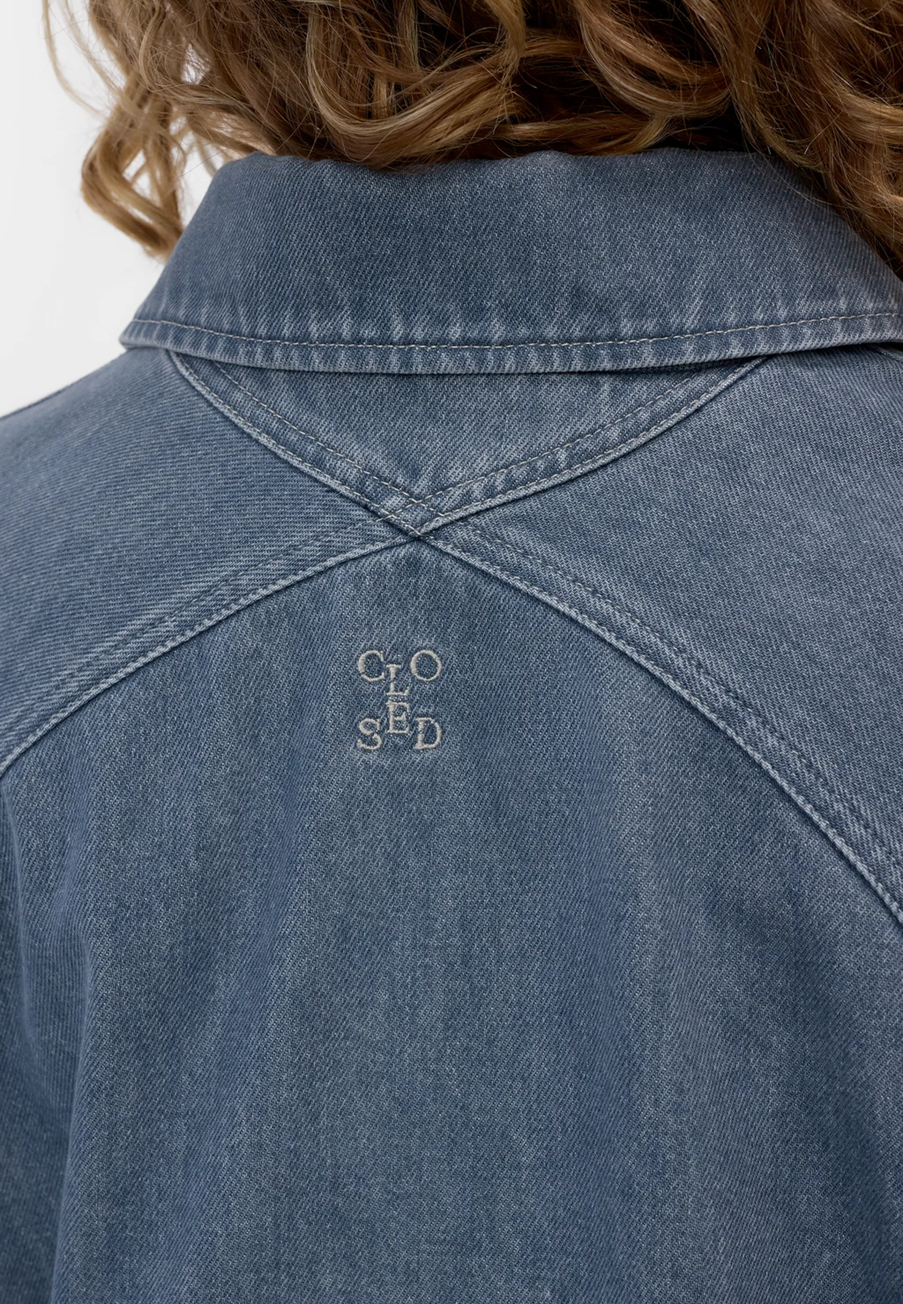 C97510 Denim Raglan Blouson | Mid Grey