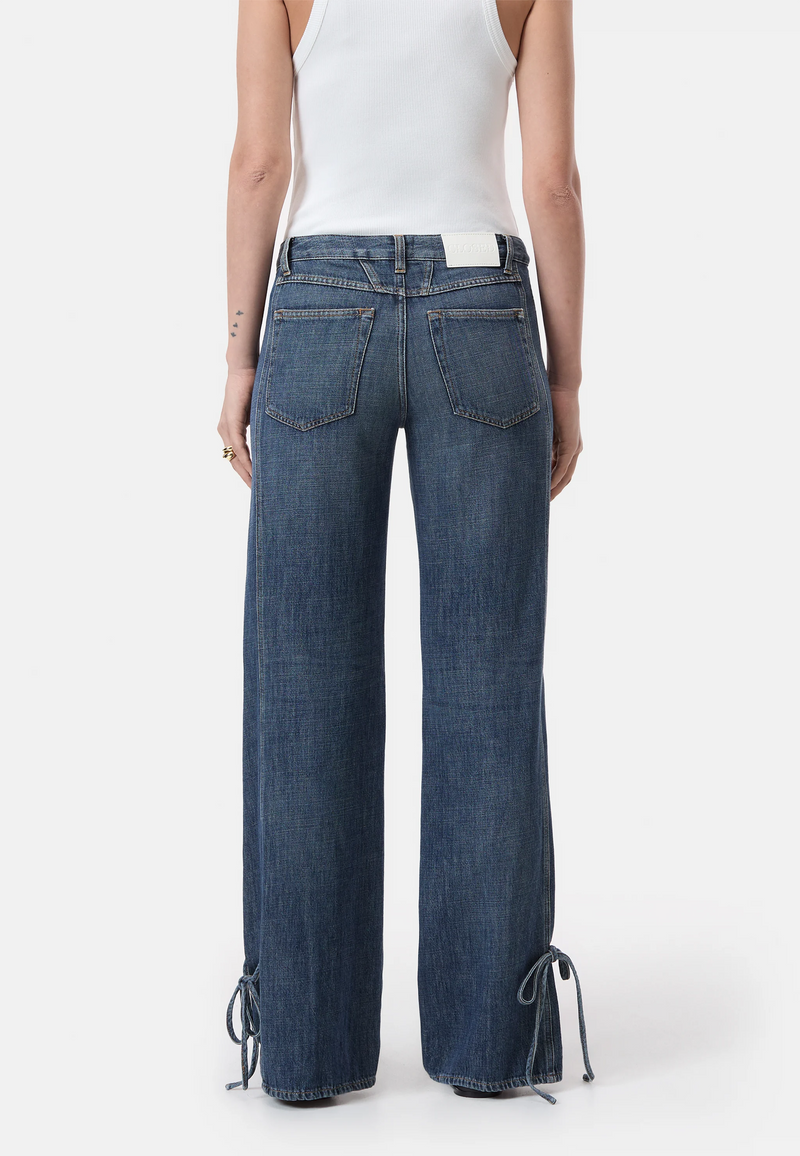 Gillan Strap Detail Jeans | Dark Blue