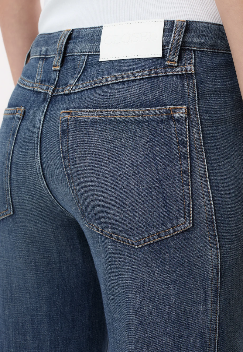 Gillan Strap Detail Jeans | Dark Blue