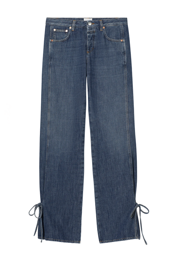 Gillan Strap Detail Jeans | Dark Blue