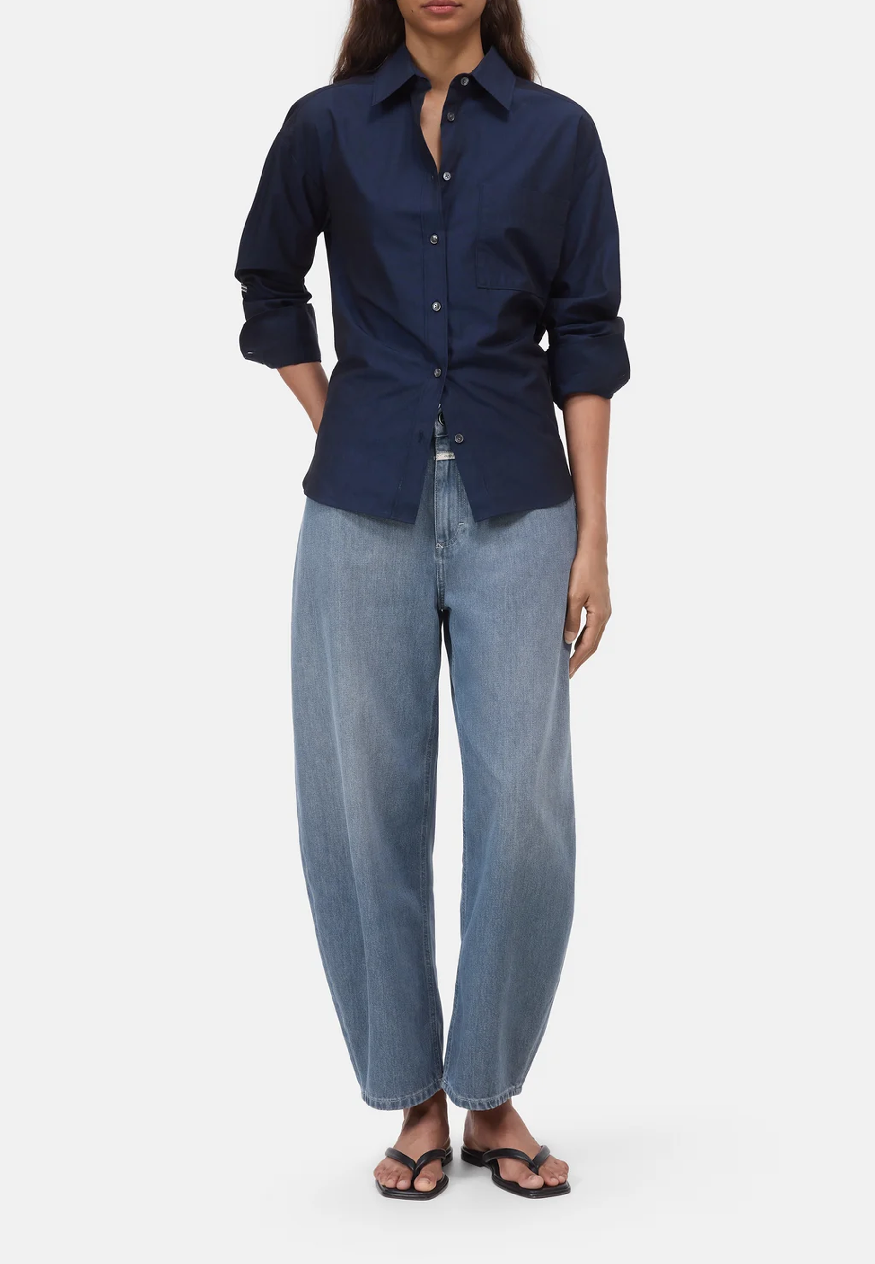 Jazzie Barrel Jeans | Mid Grey