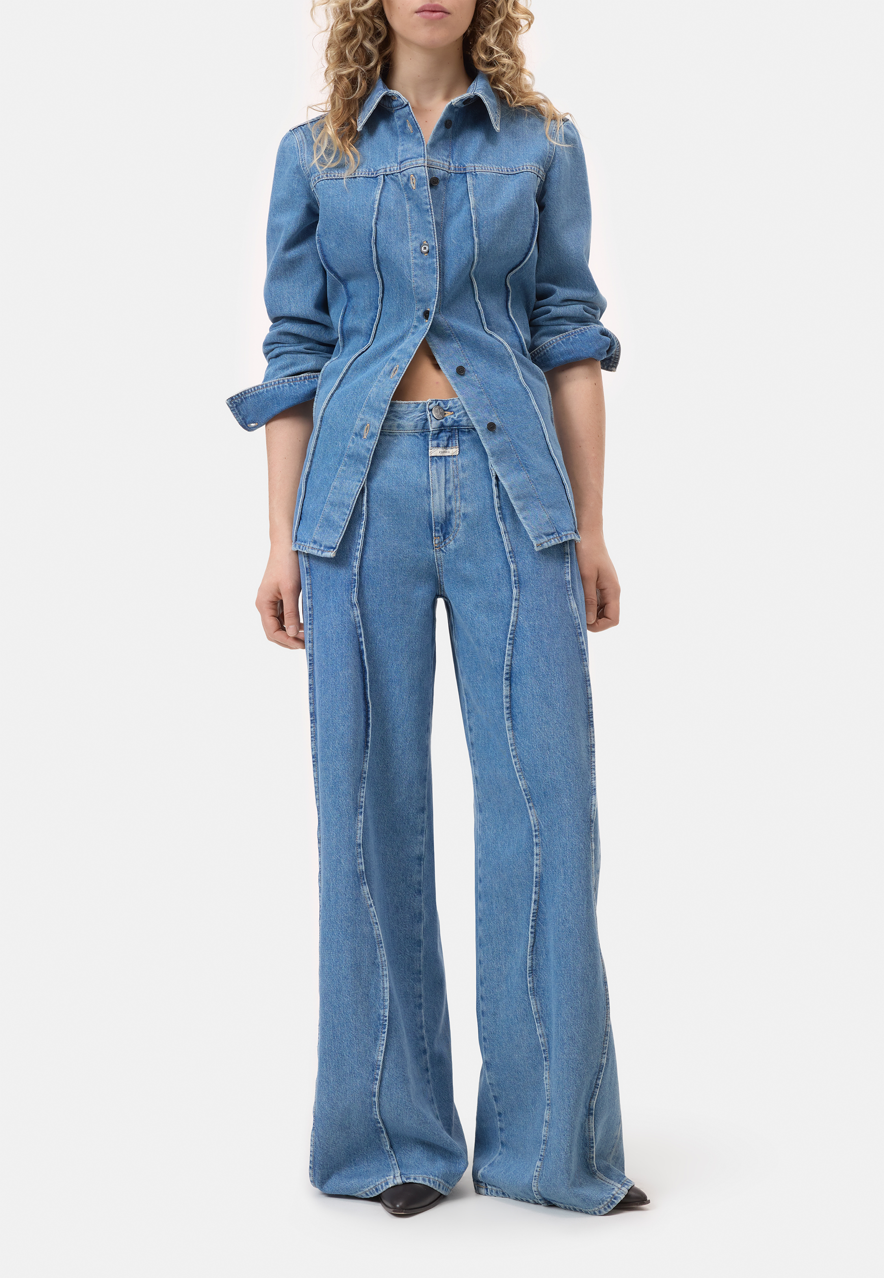 Tali-X Wide Leg Jeans | Mid Blue