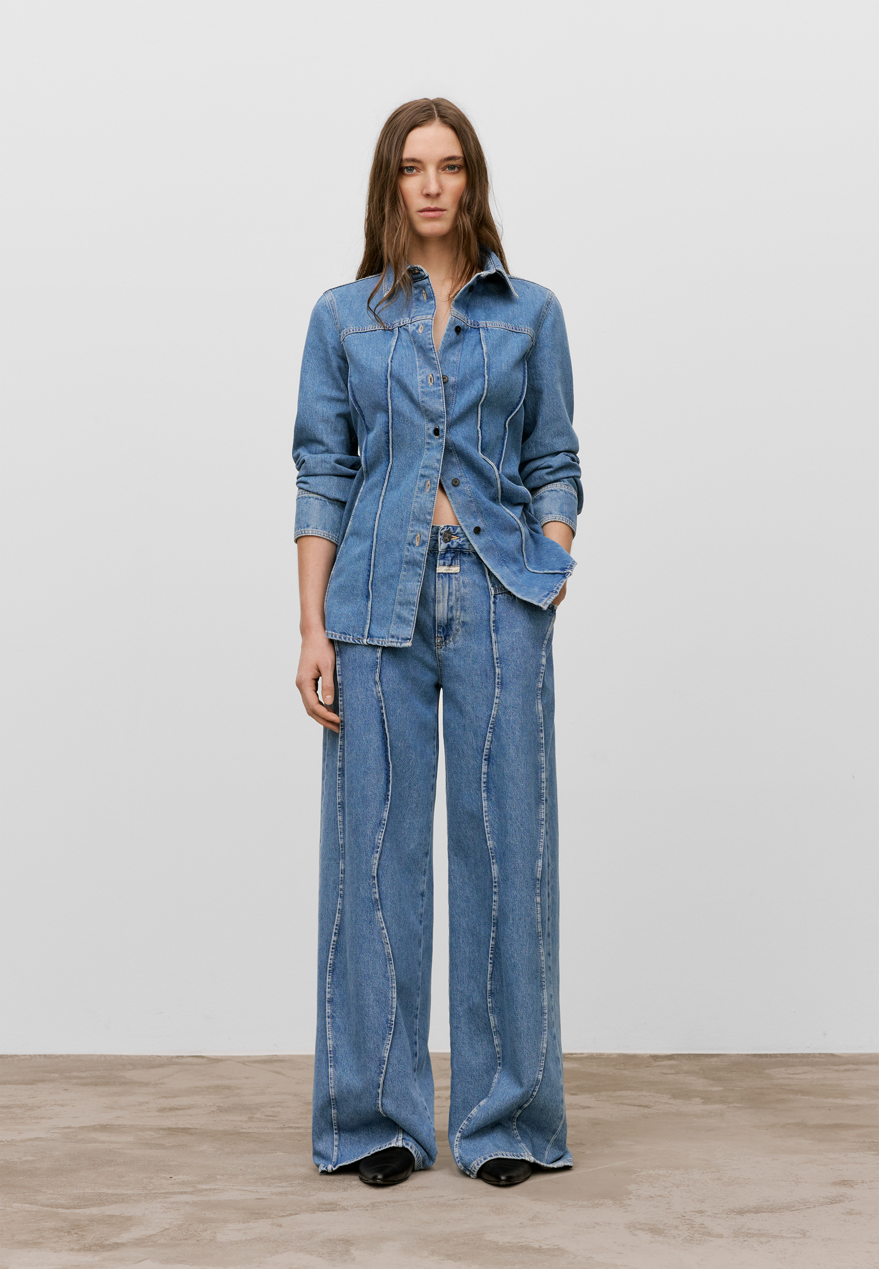 Tali-X Wide Leg Jeans | Mid Blue