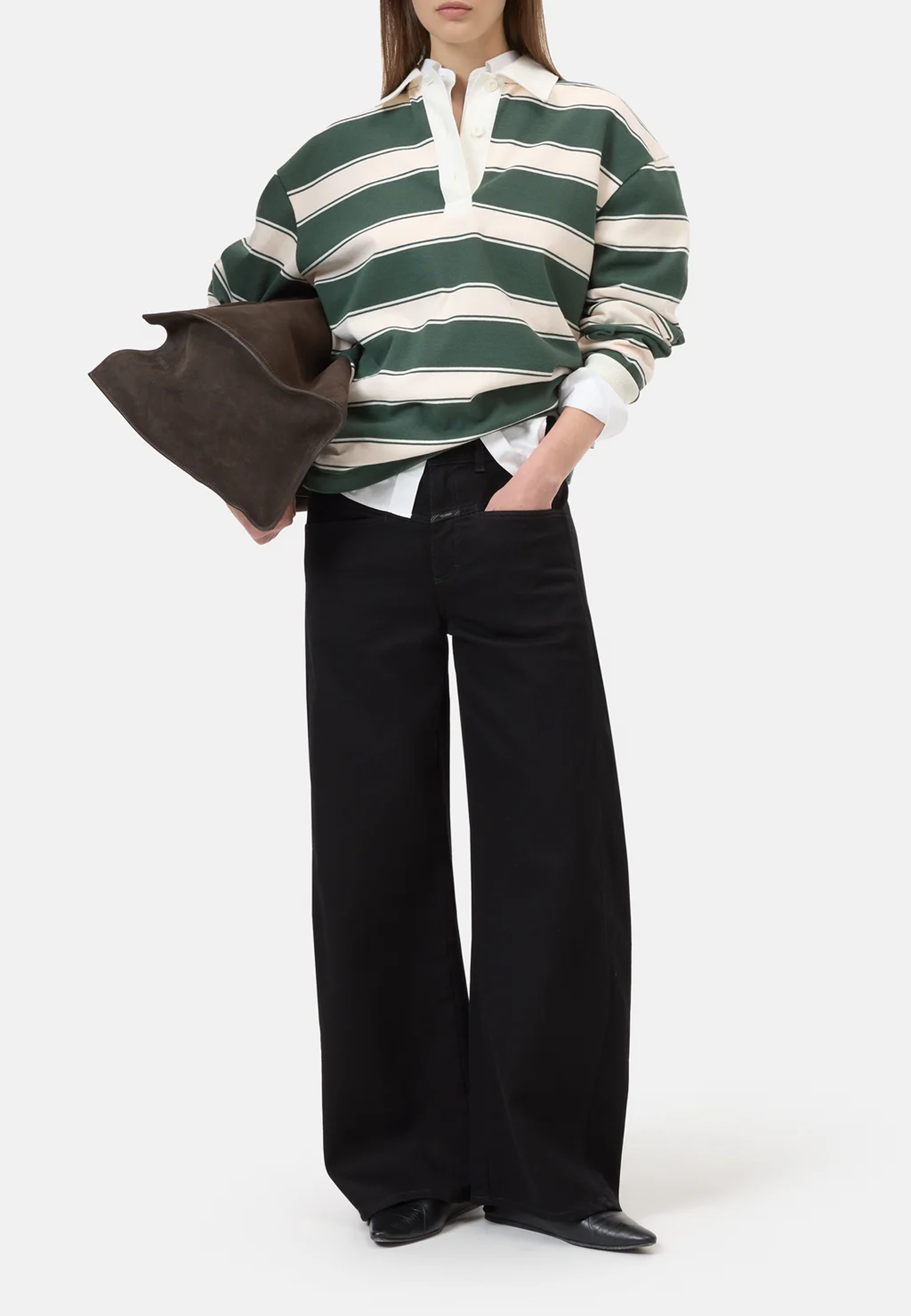 Tori-X Jeans med vide ben | Sort